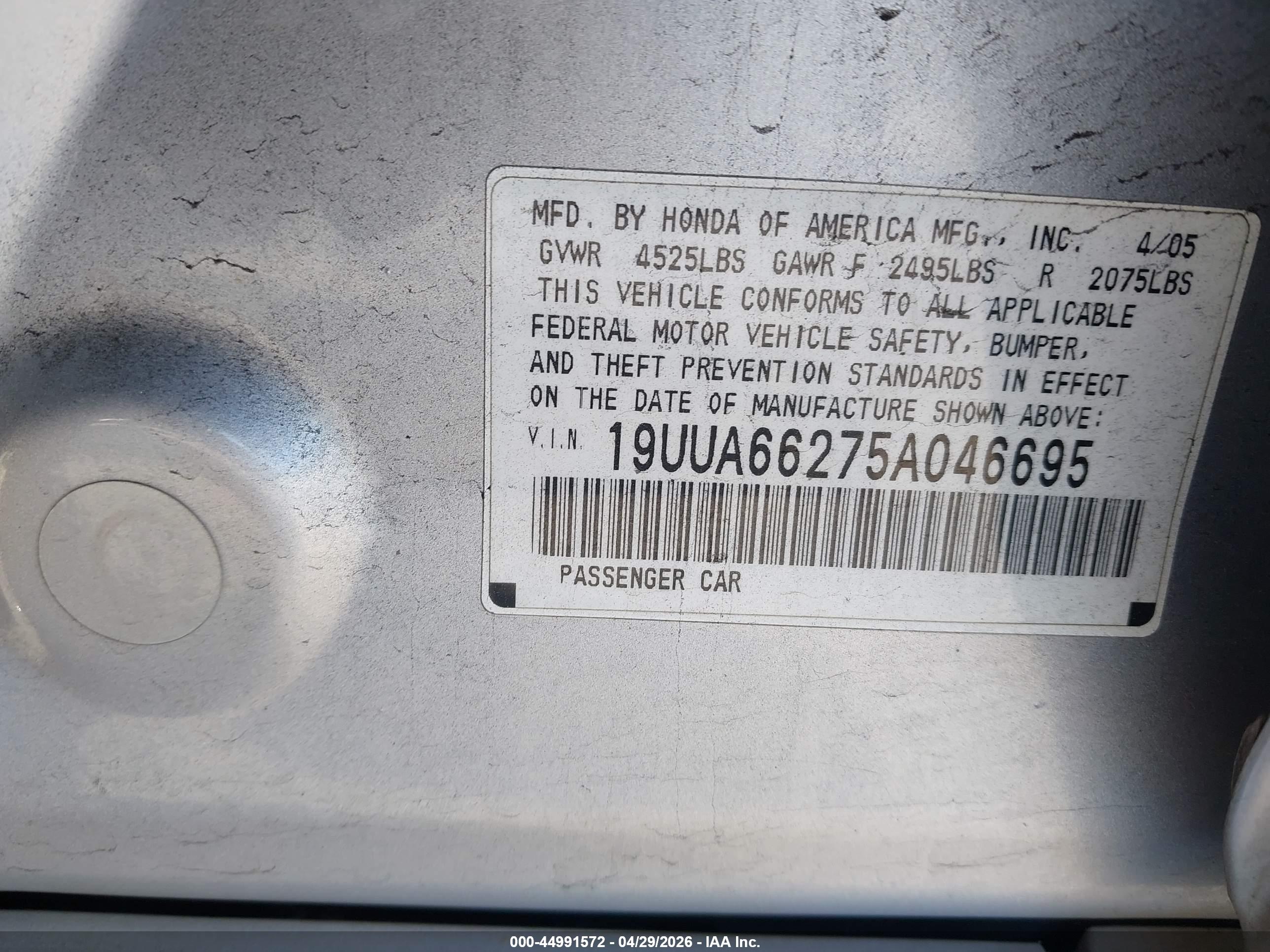 ACURA TL image 9