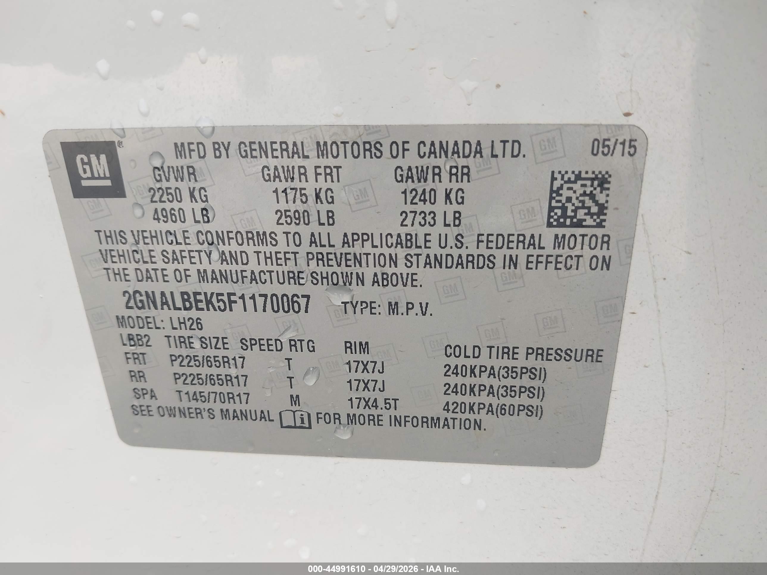 CHEVROLET EQUINOX image 9