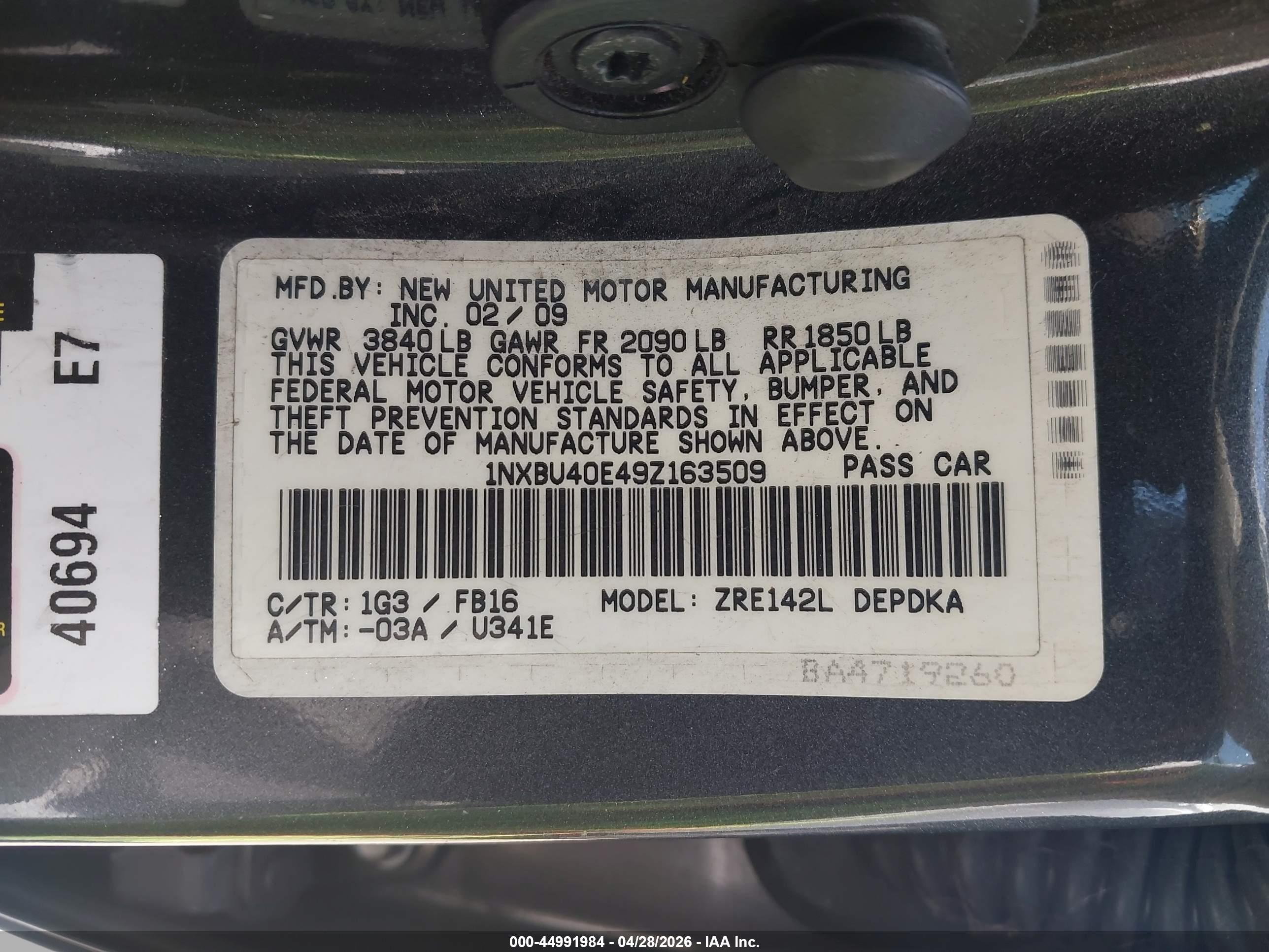 TOYOTA COROLLA image 9