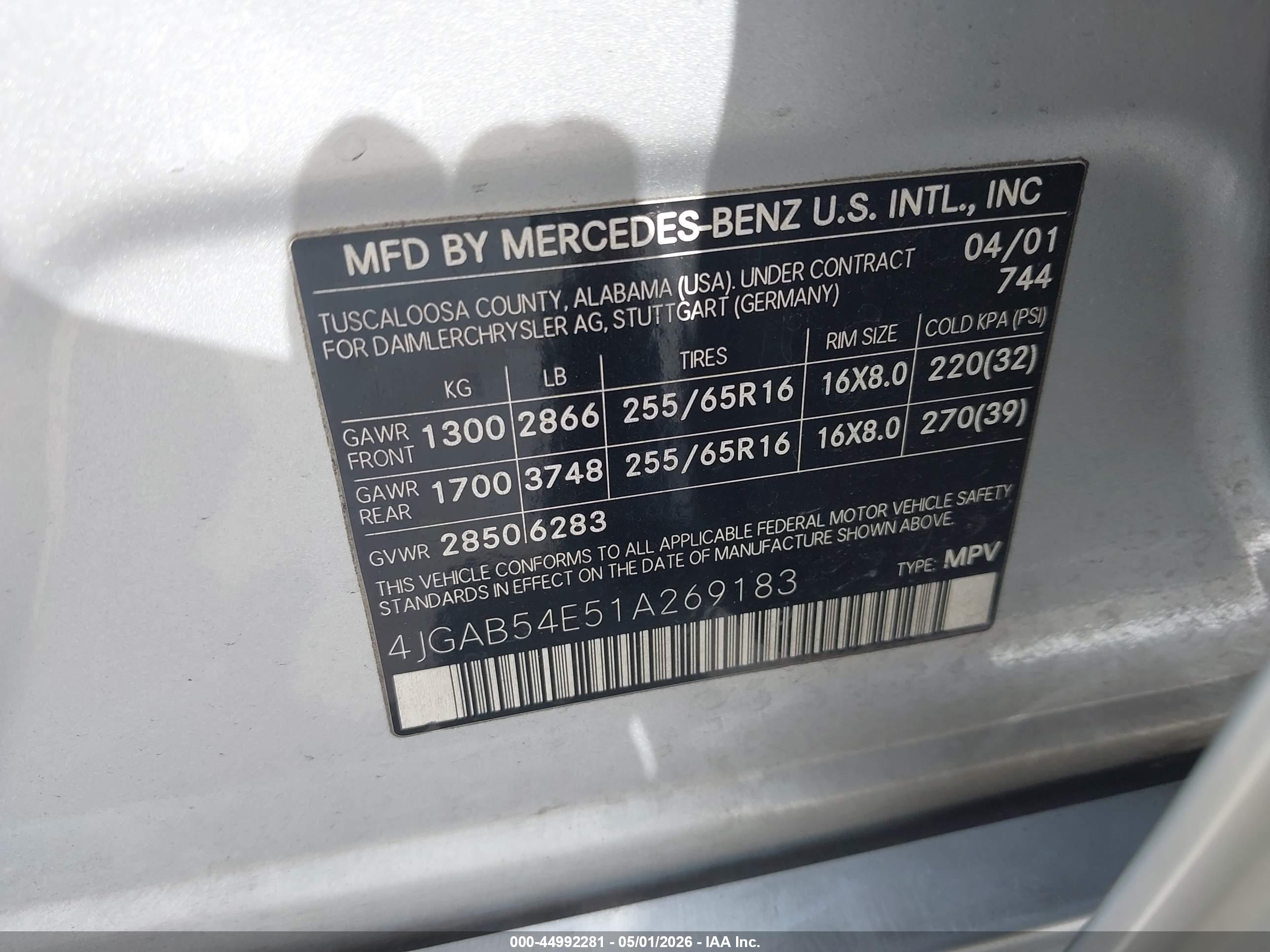 MERCEDES-BENZ ML image 9