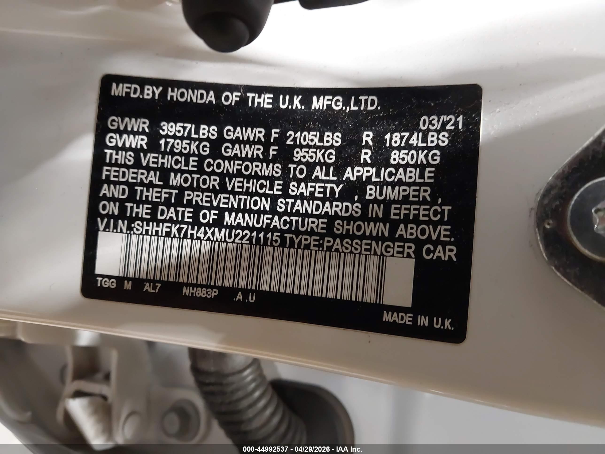 HONDA CIVIC image 9