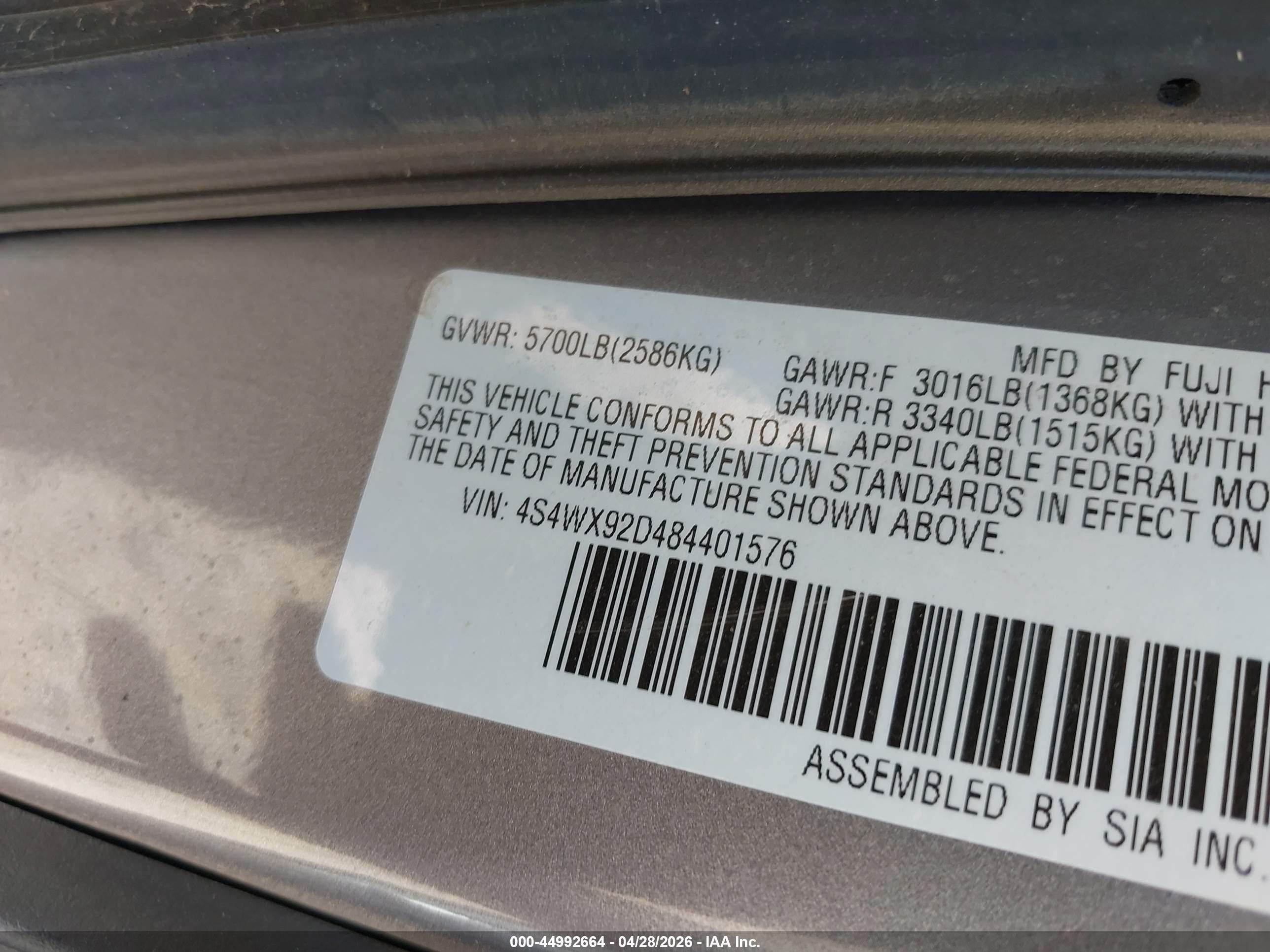 SUBARU TRIBECA image 9