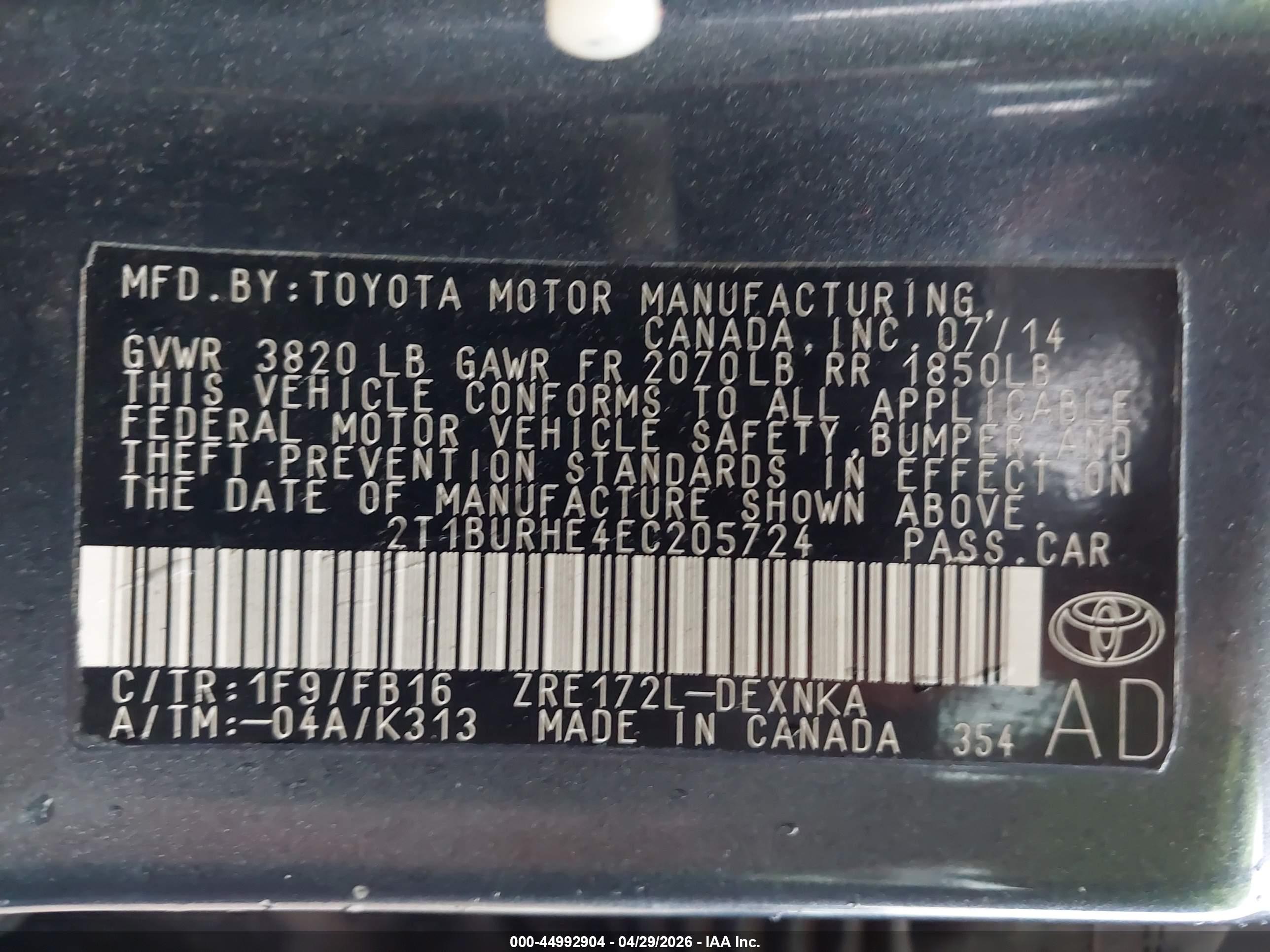 TOYOTA COROLLA image 9