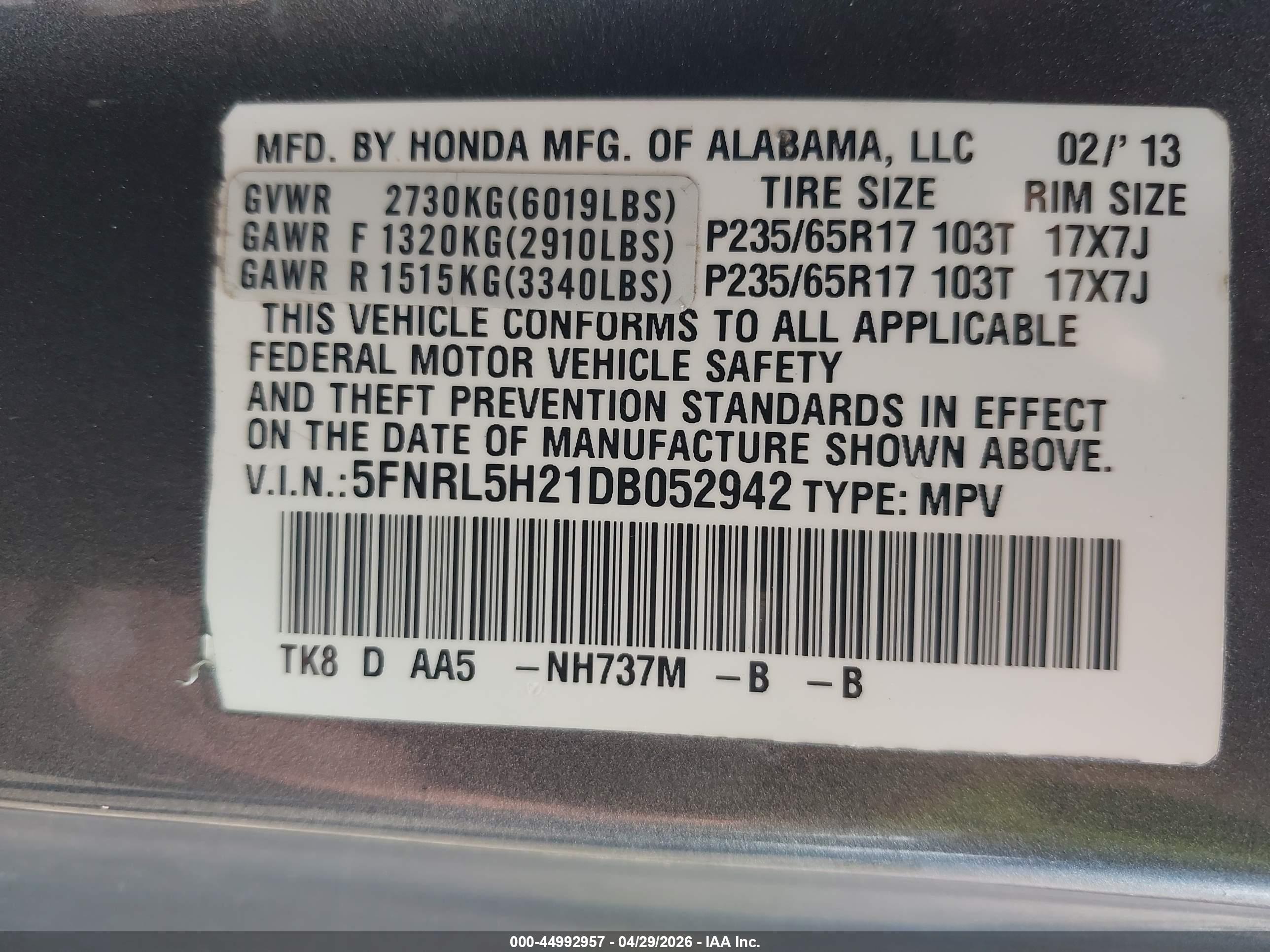 HONDA ODYSSEY image 9