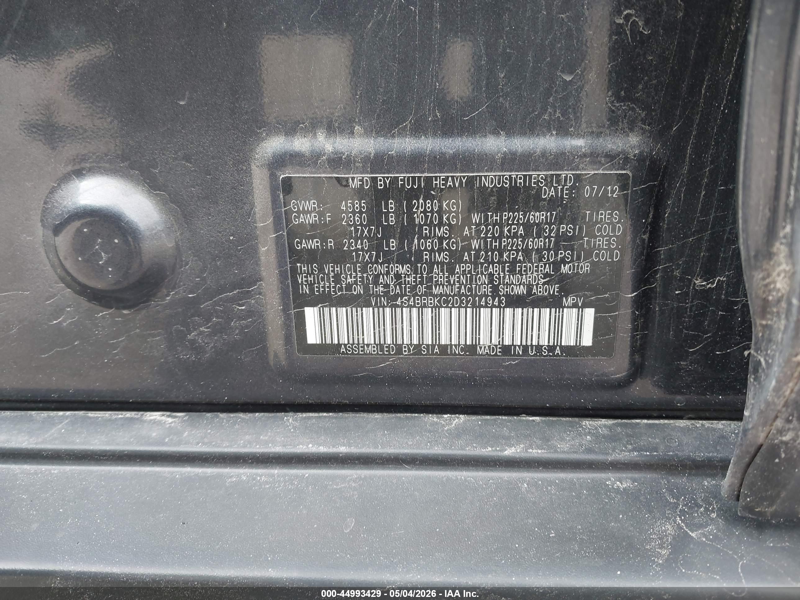 SUBARU OUTBACK image 9