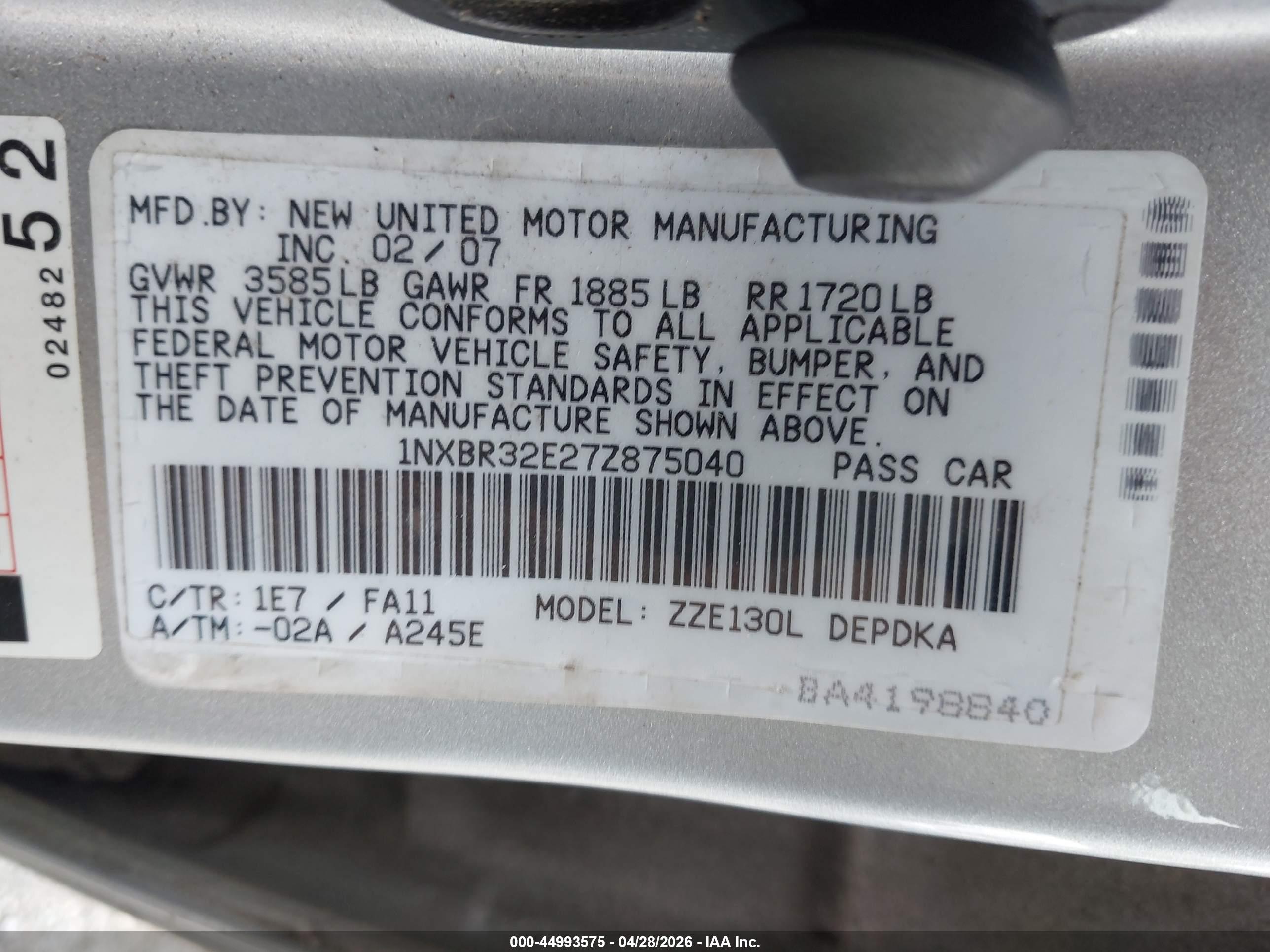 TOYOTA COROLLA image 9