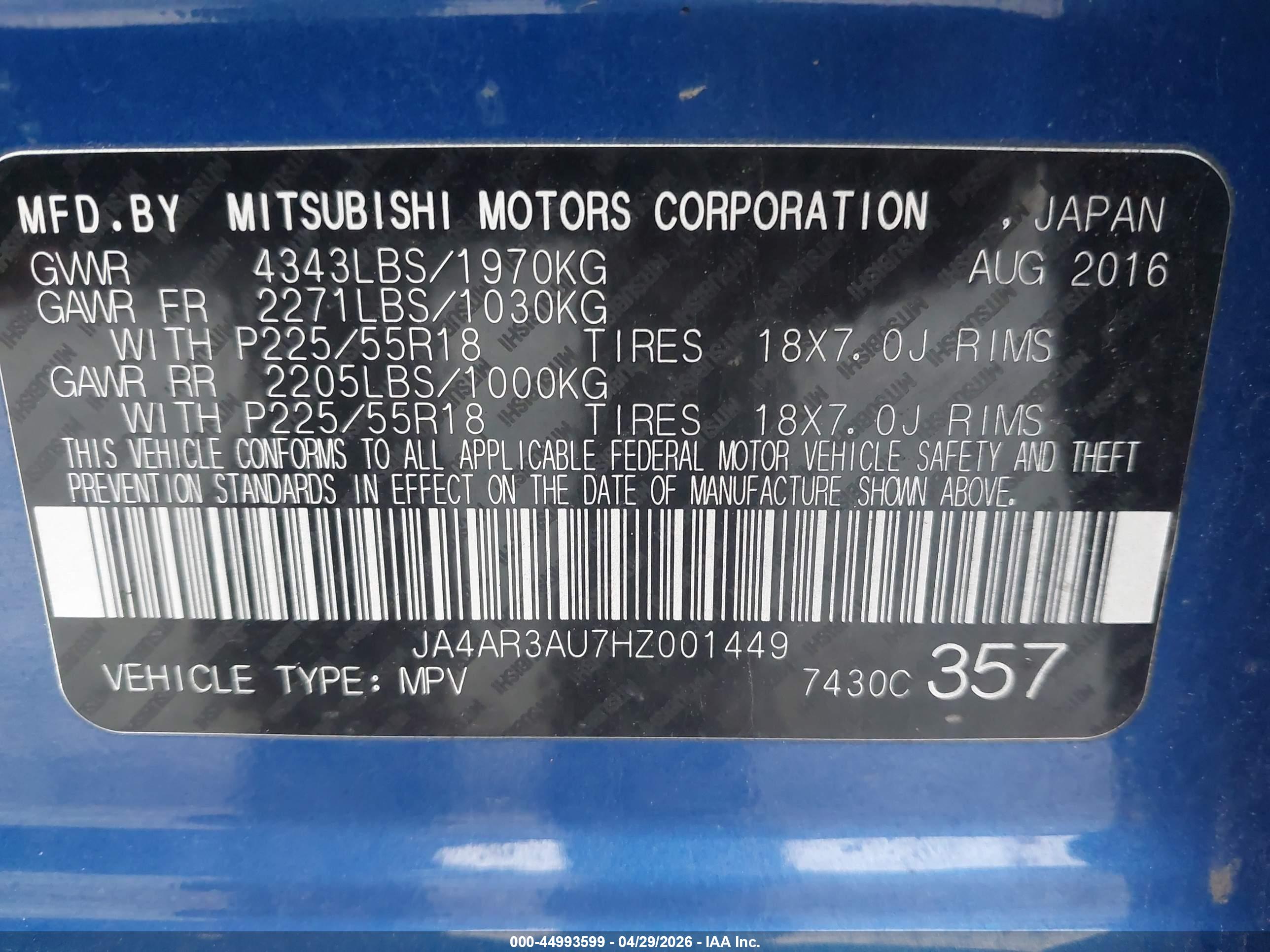 MITSUBISHI OUTLANDER image 9