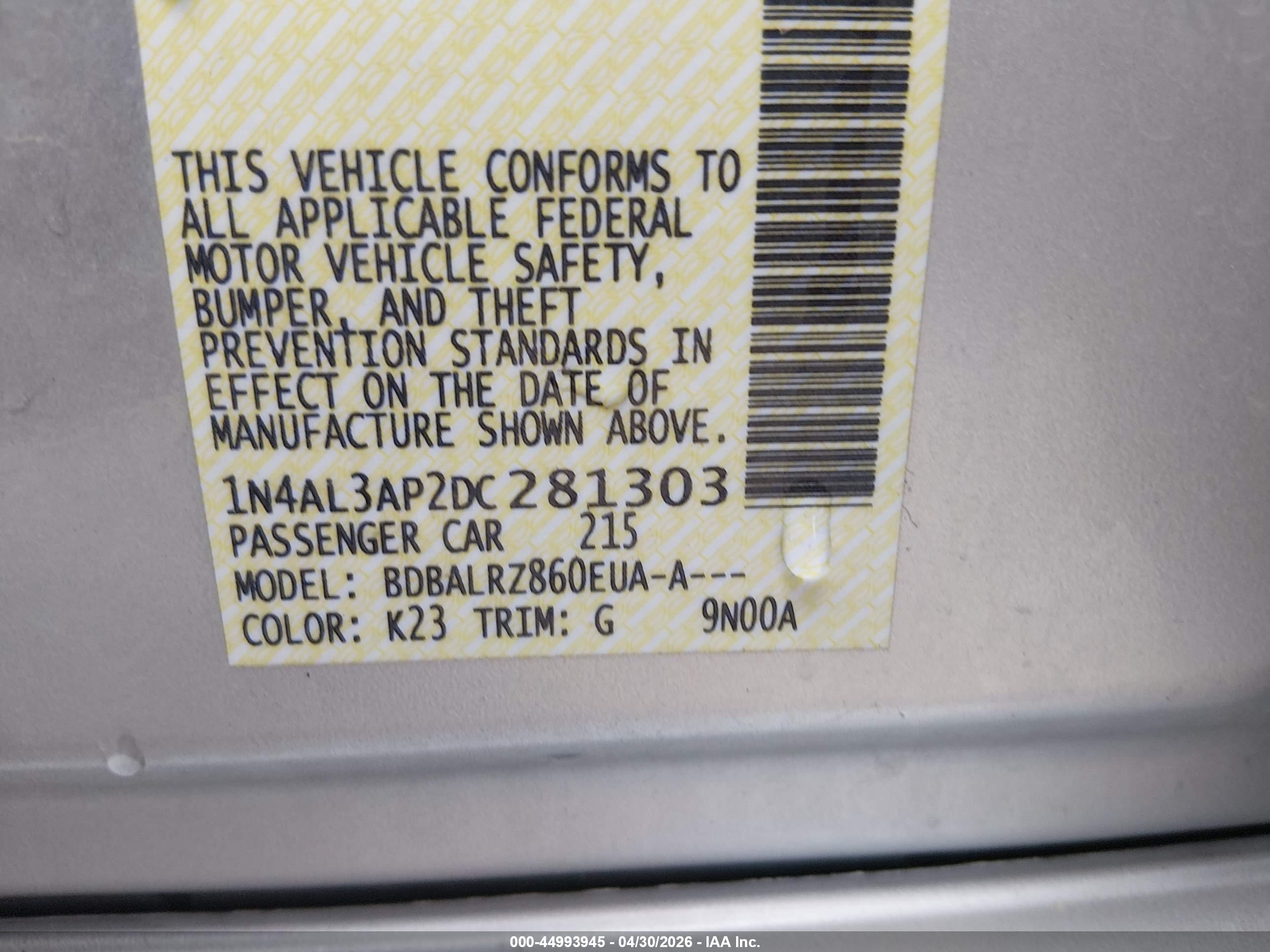 NISSAN ALTIMA image 9