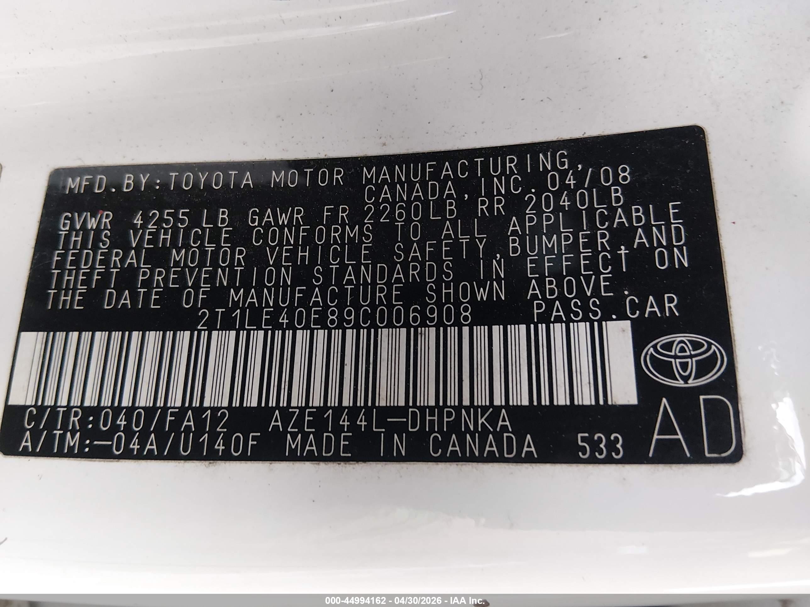 TOYOTA MATRIX image 9