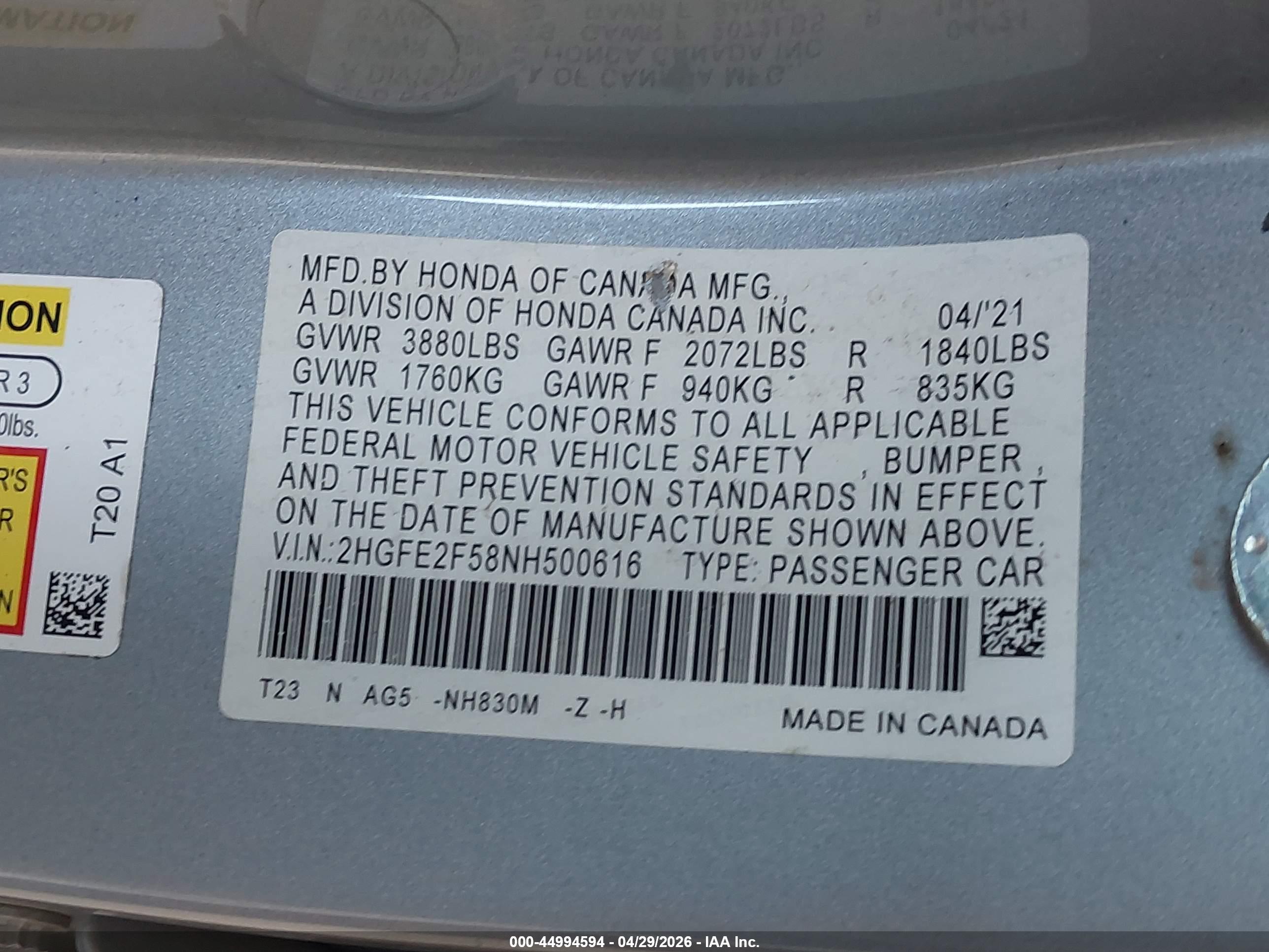 HONDA CIVIC image 9