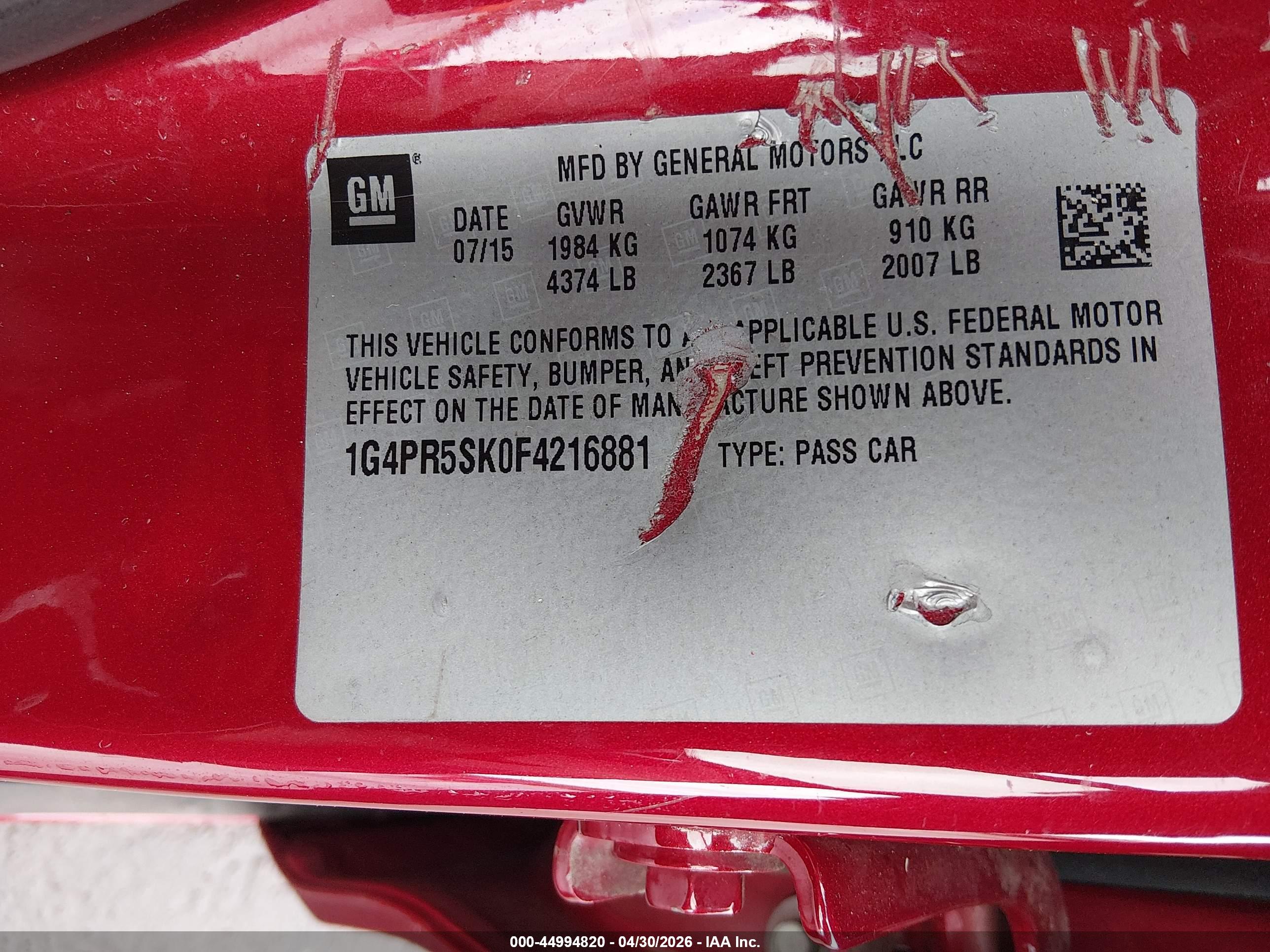 BUICK VERANO image 9