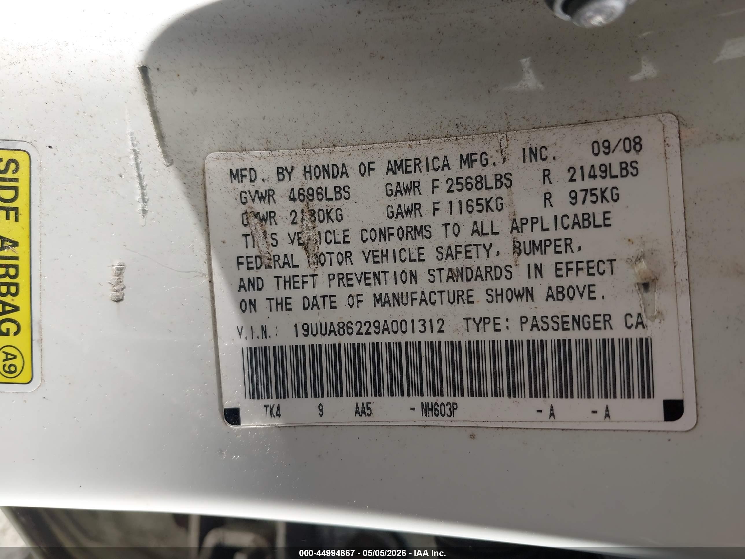 ACURA TL image 9