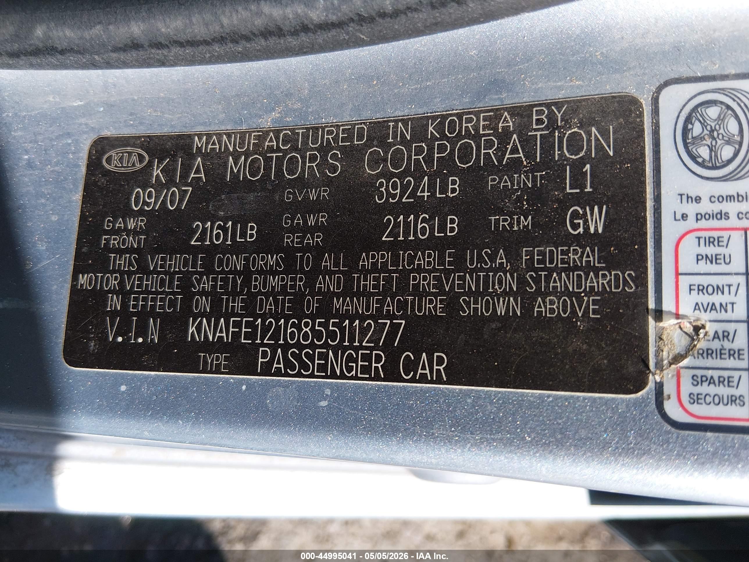 KIA SPECTRA image 9