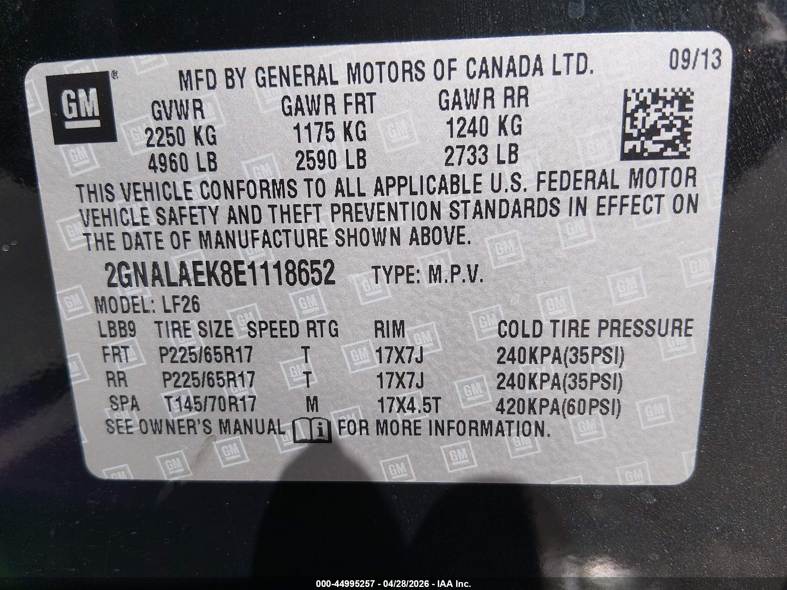 CHEVROLET EQUINOX image 9