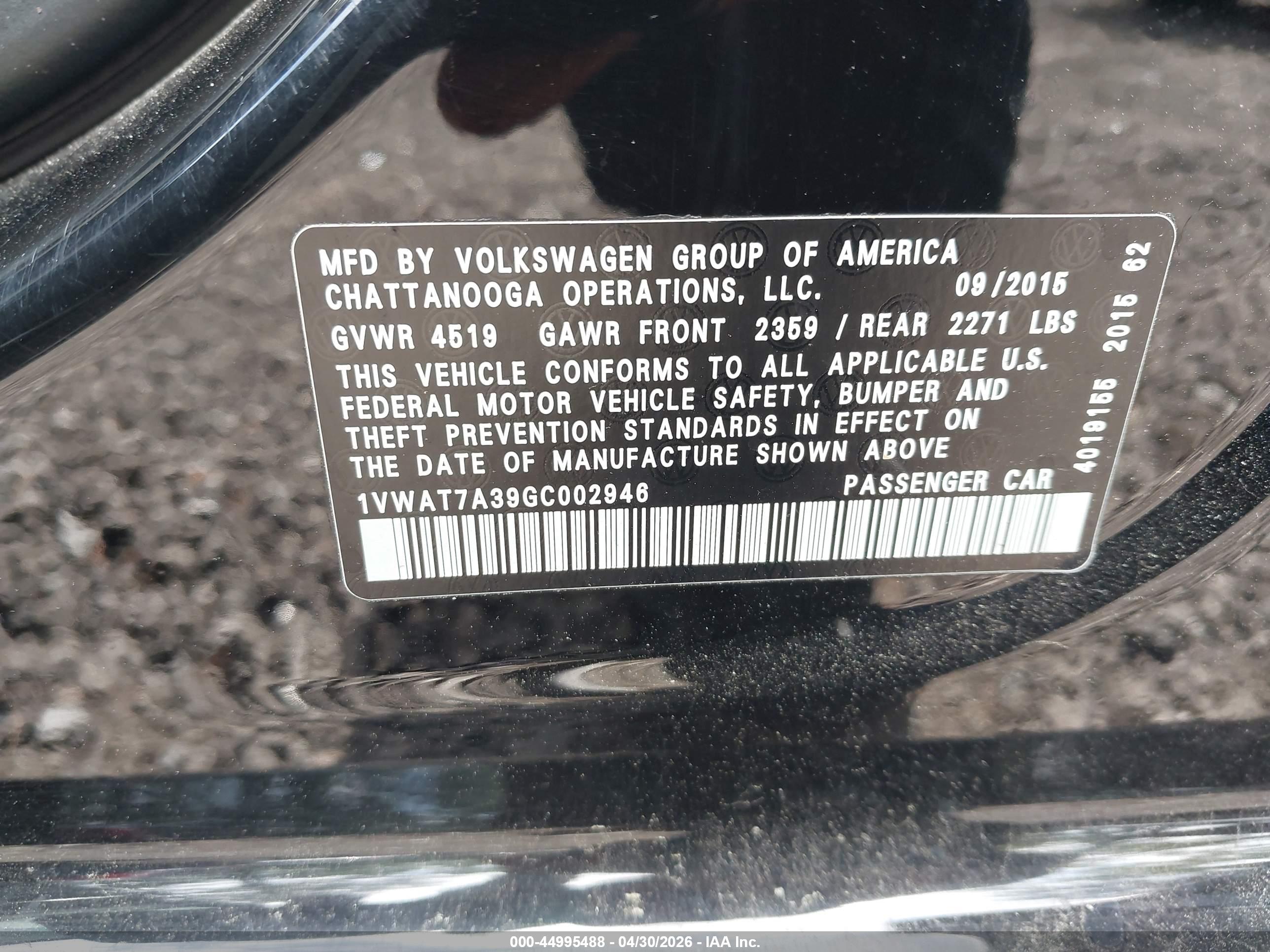 VOLKSWAGEN PASSAT image 9