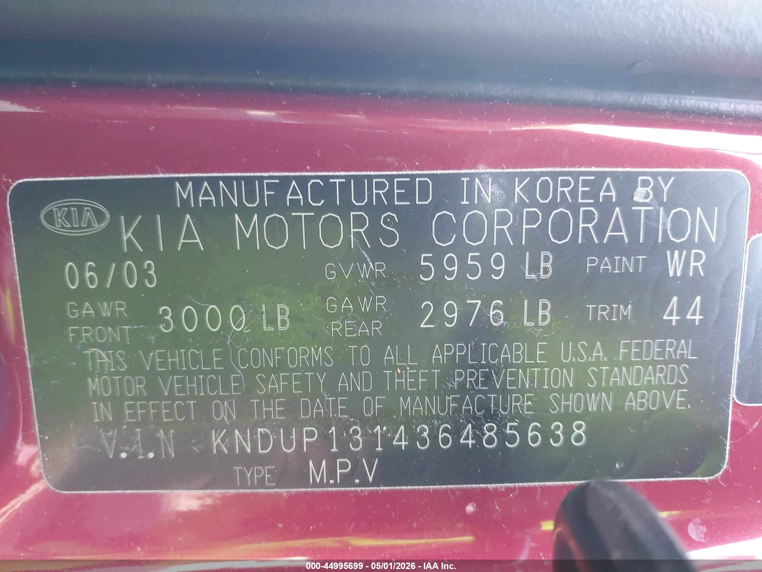KIA SEDONA image 9
