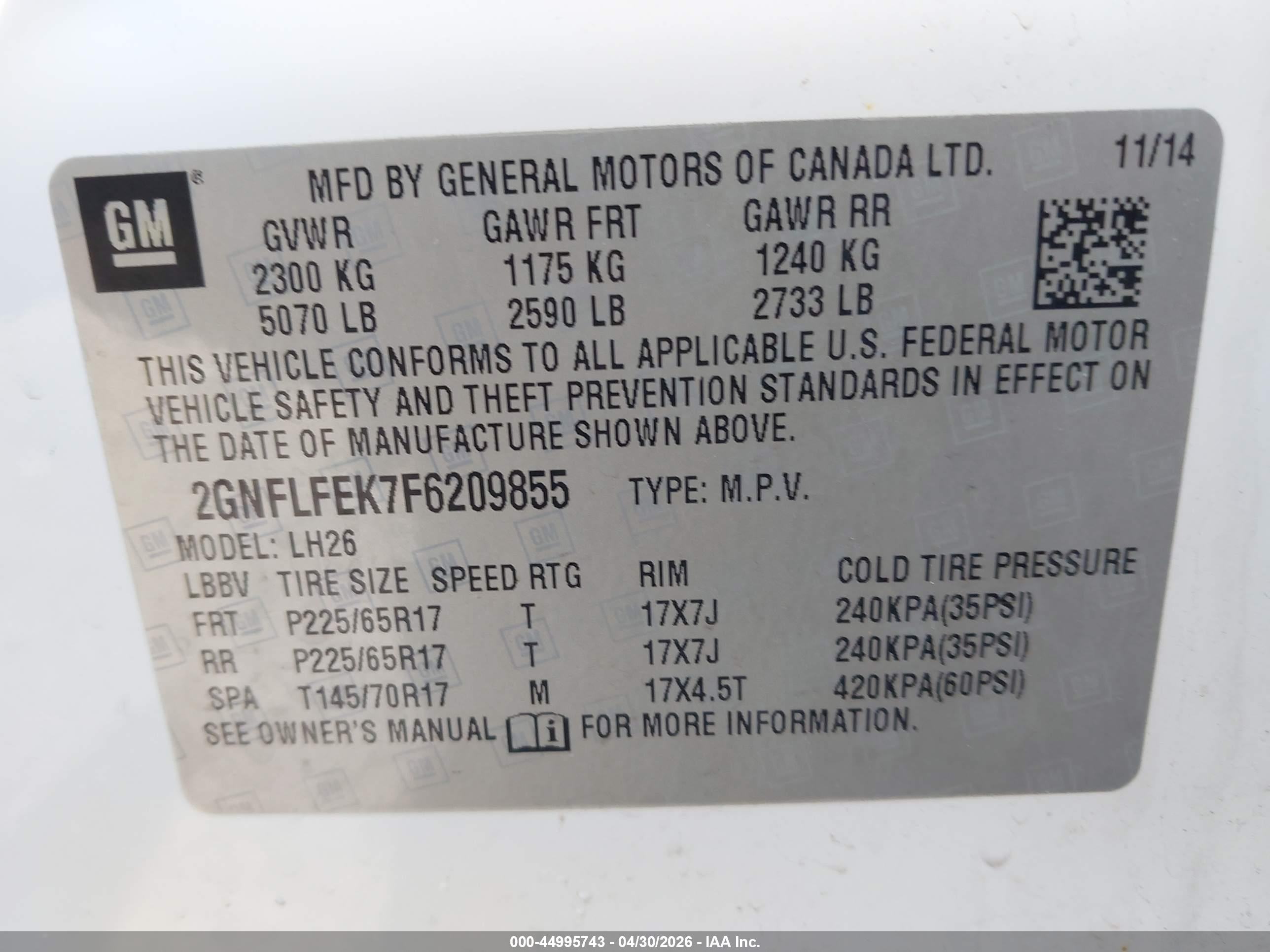 CHEVROLET EQUINOX image 9