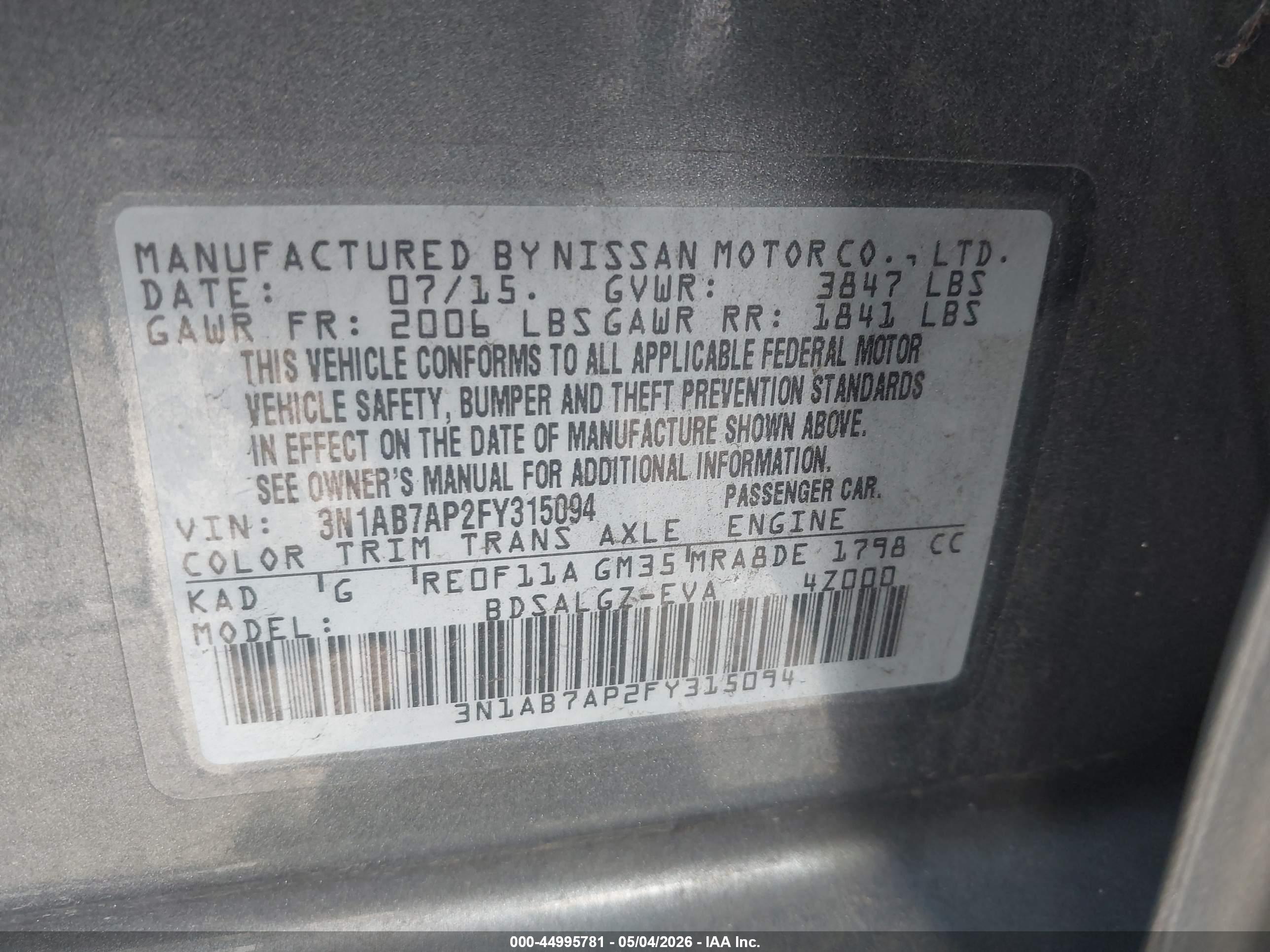 NISSAN SENTRA image 9