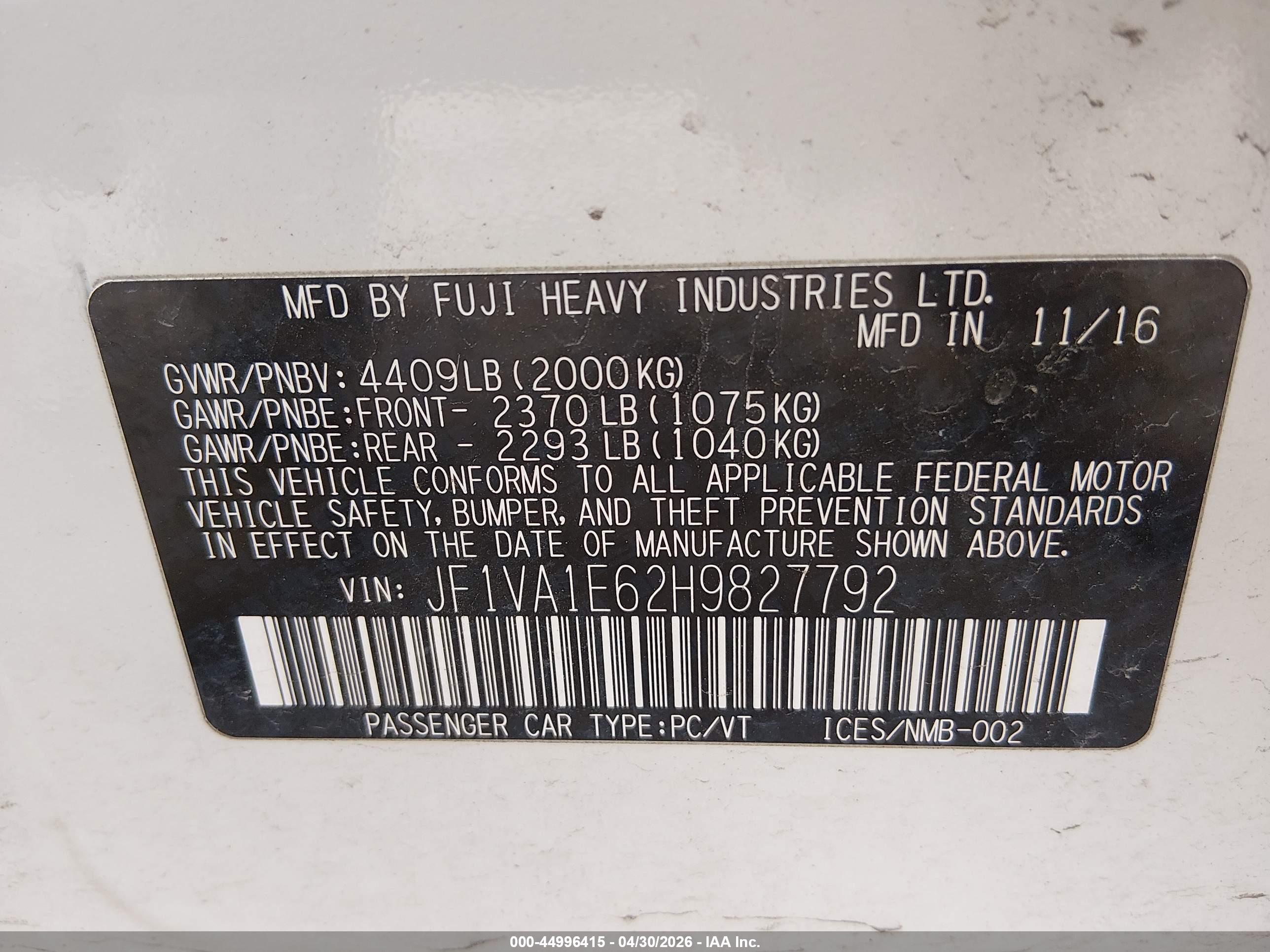 SUBARU WRX image 9