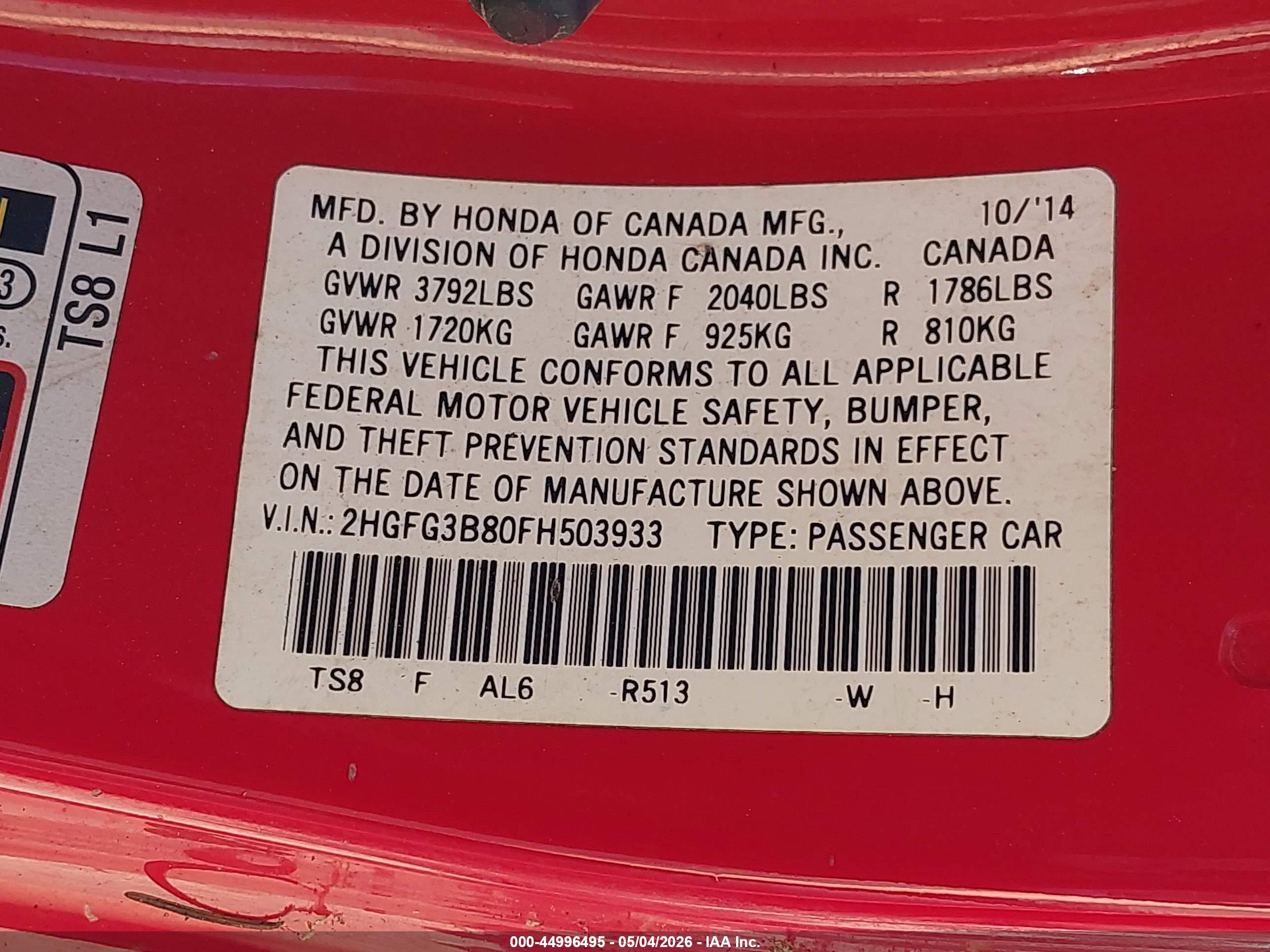 HONDA CIVIC image 9