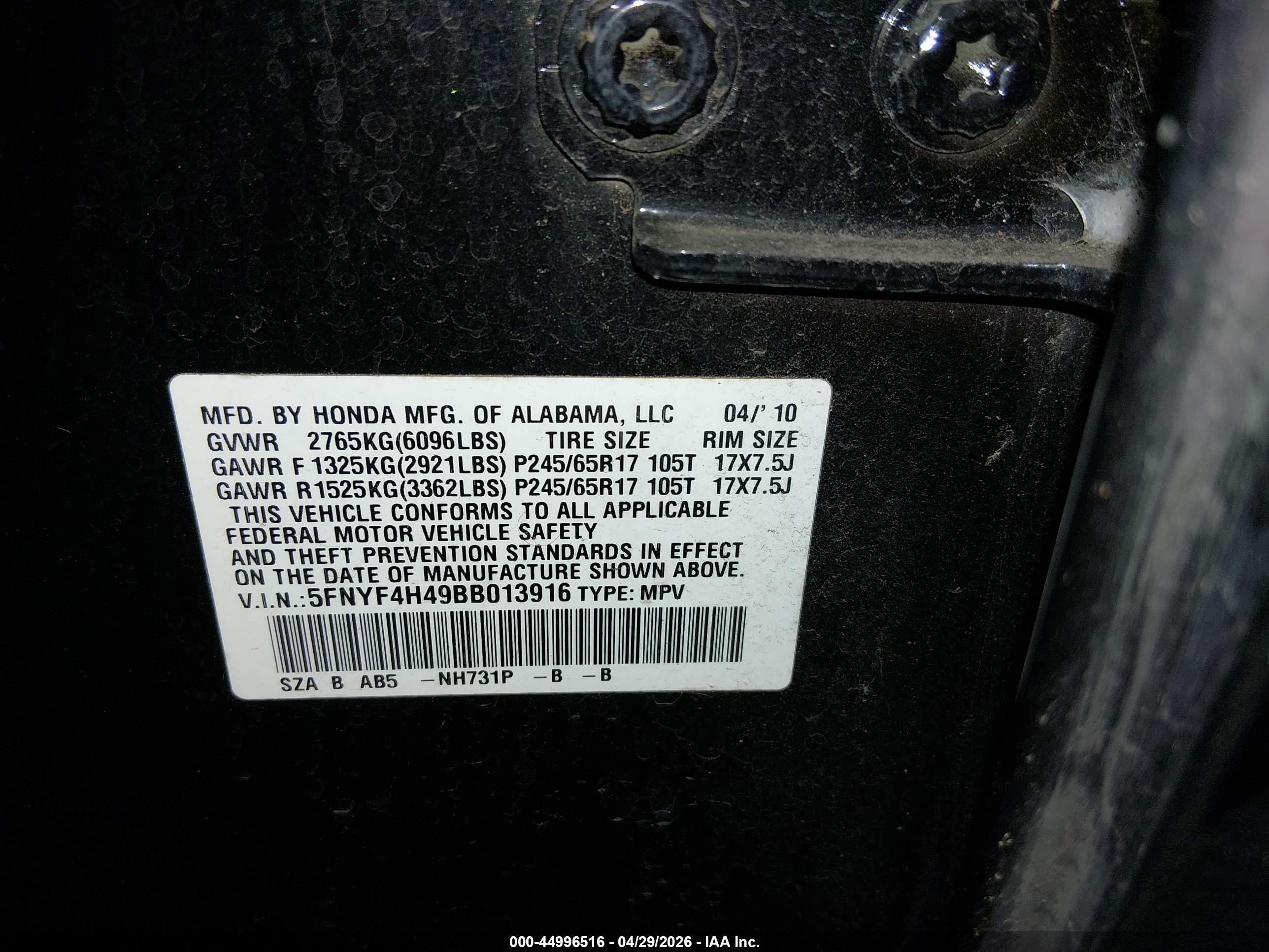 HONDA PILOT image 9