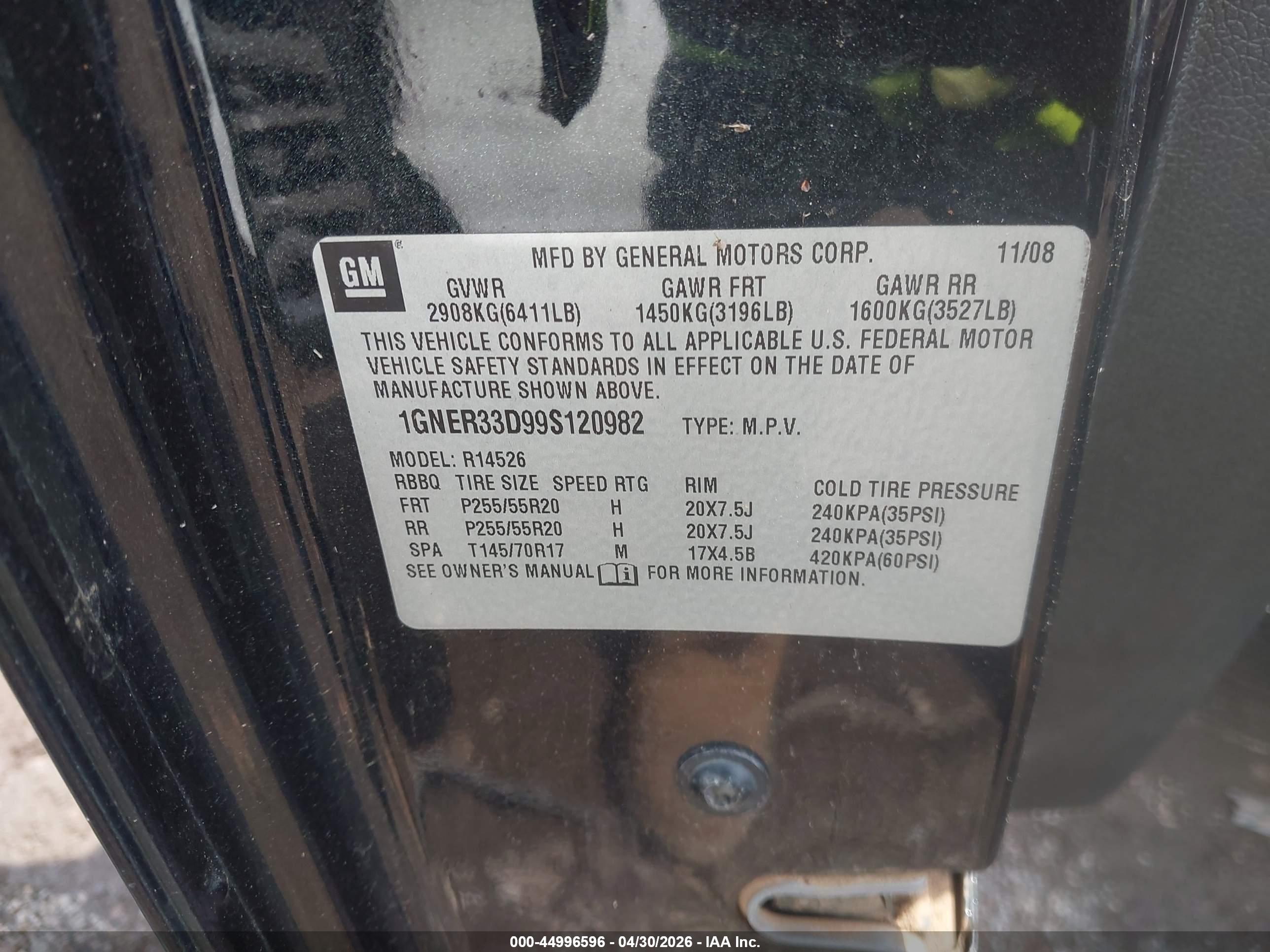 CHEVROLET TRAVERSE image 9