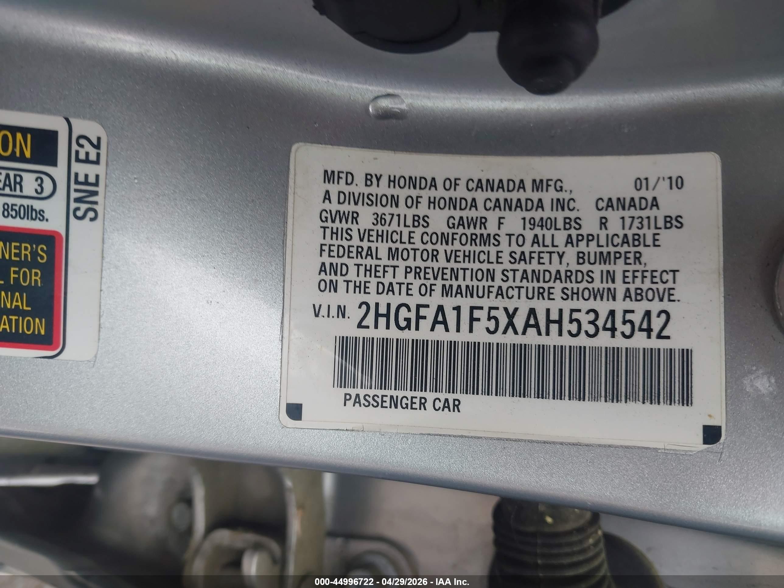 HONDA CIVIC image 9