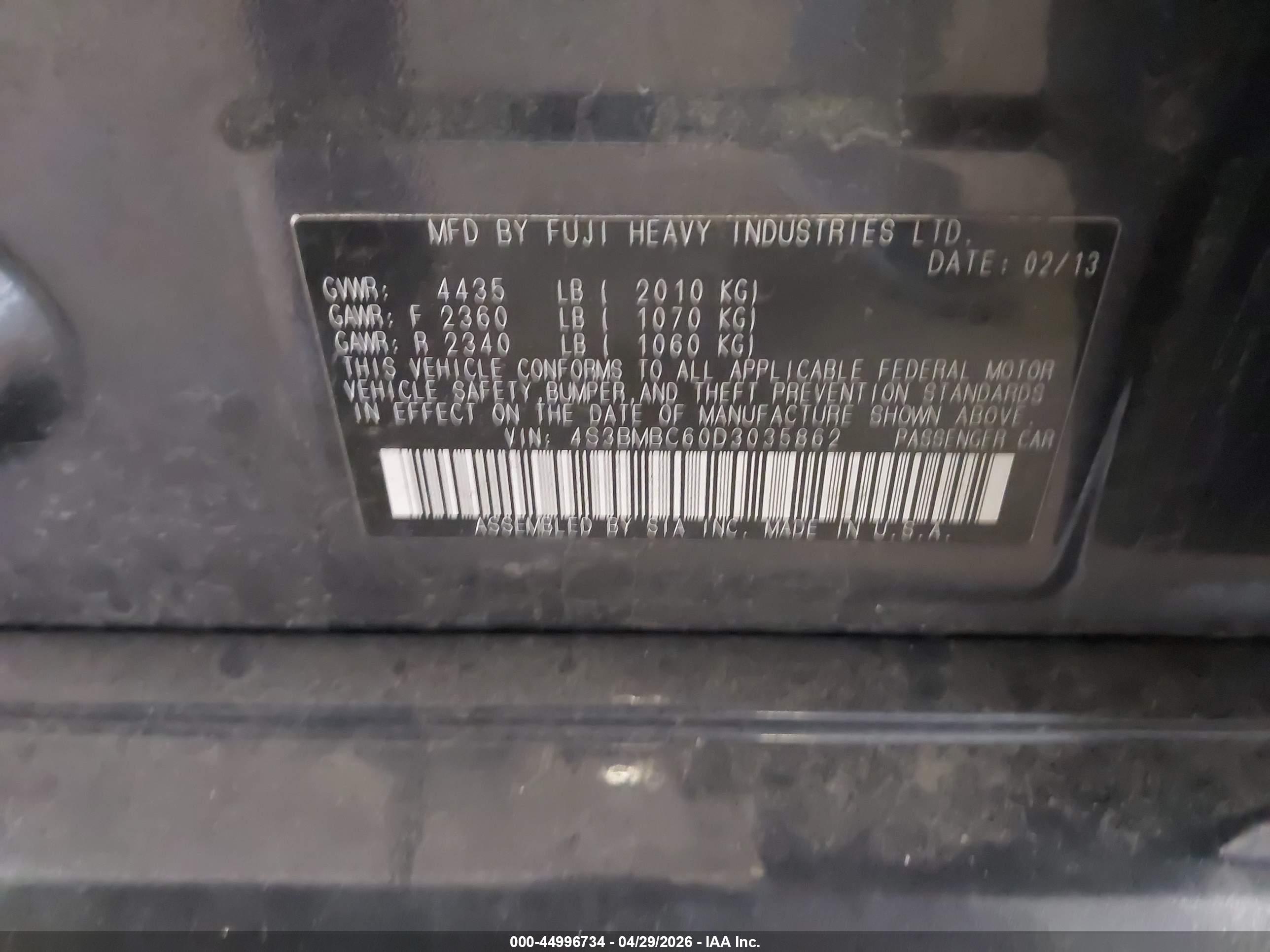 SUBARU LEGACY image 9