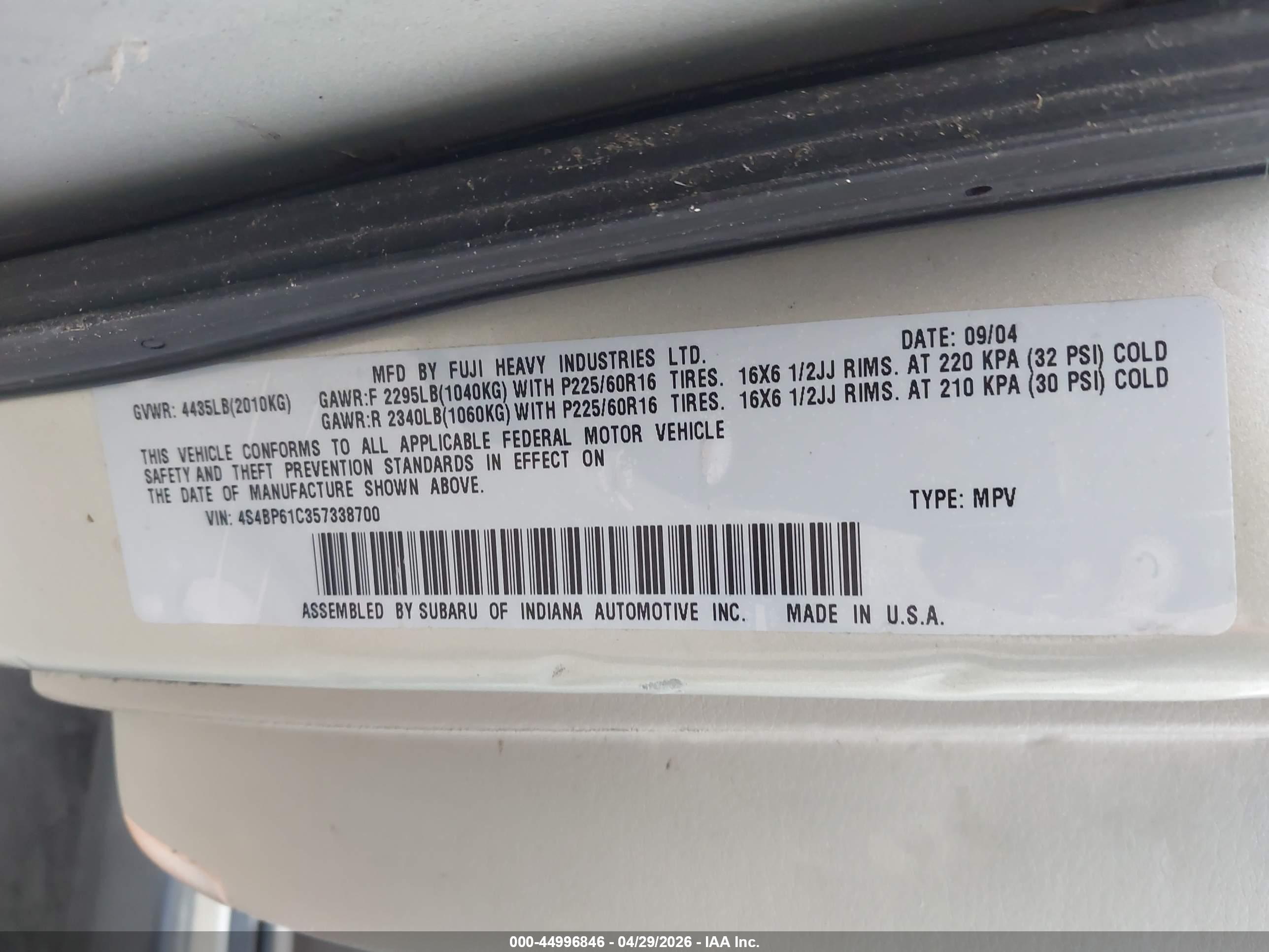 SUBARU OUTBACK image 9