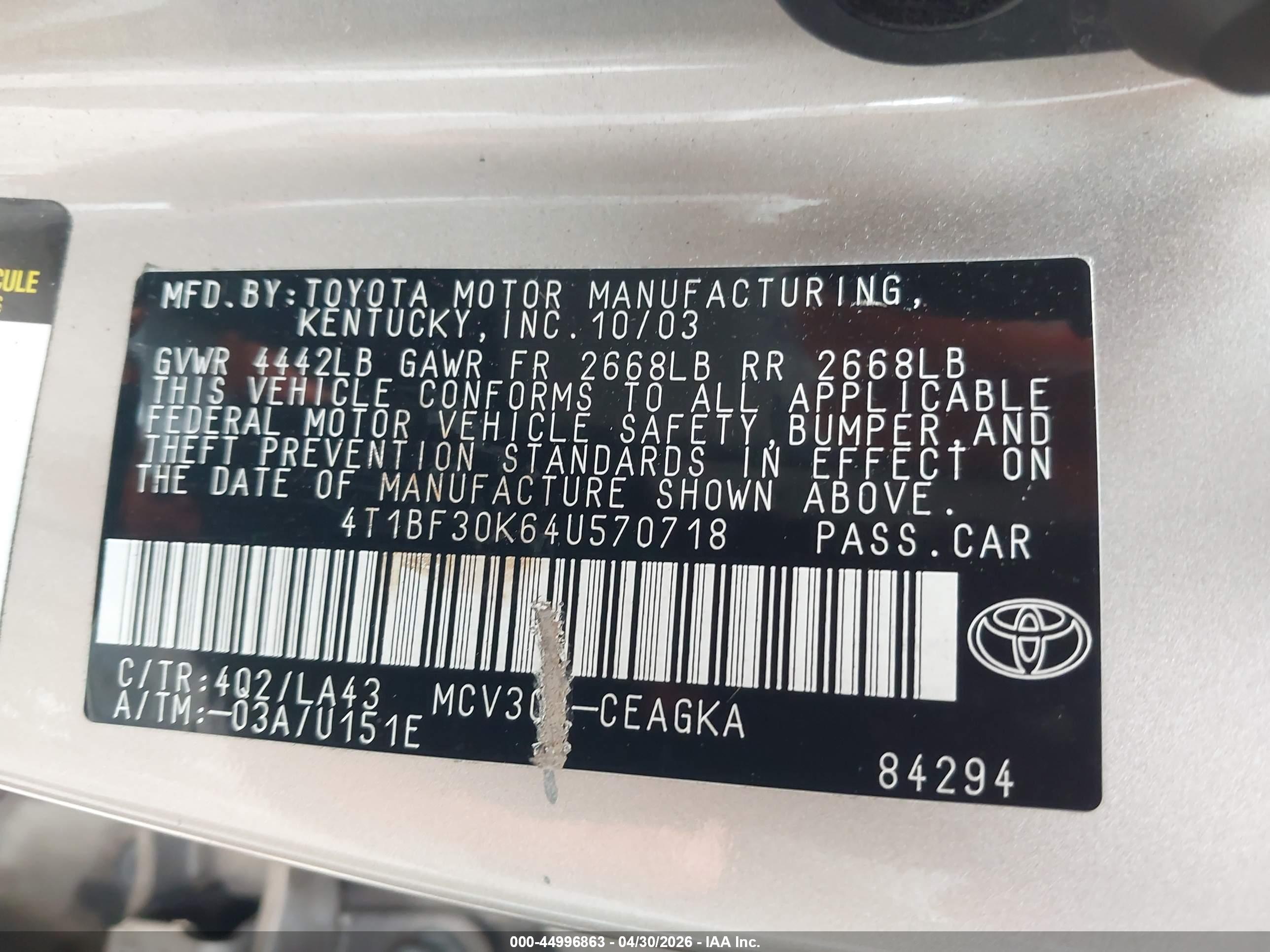 TOYOTA CAMRY image 9