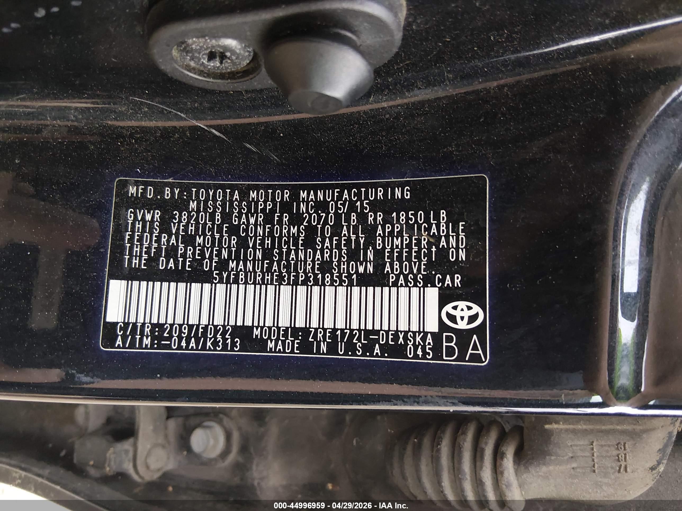 TOYOTA COROLLA image 9