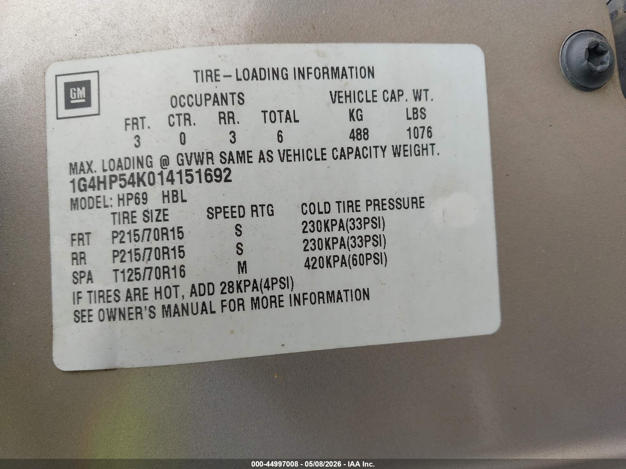BUICK LESABRE image 9