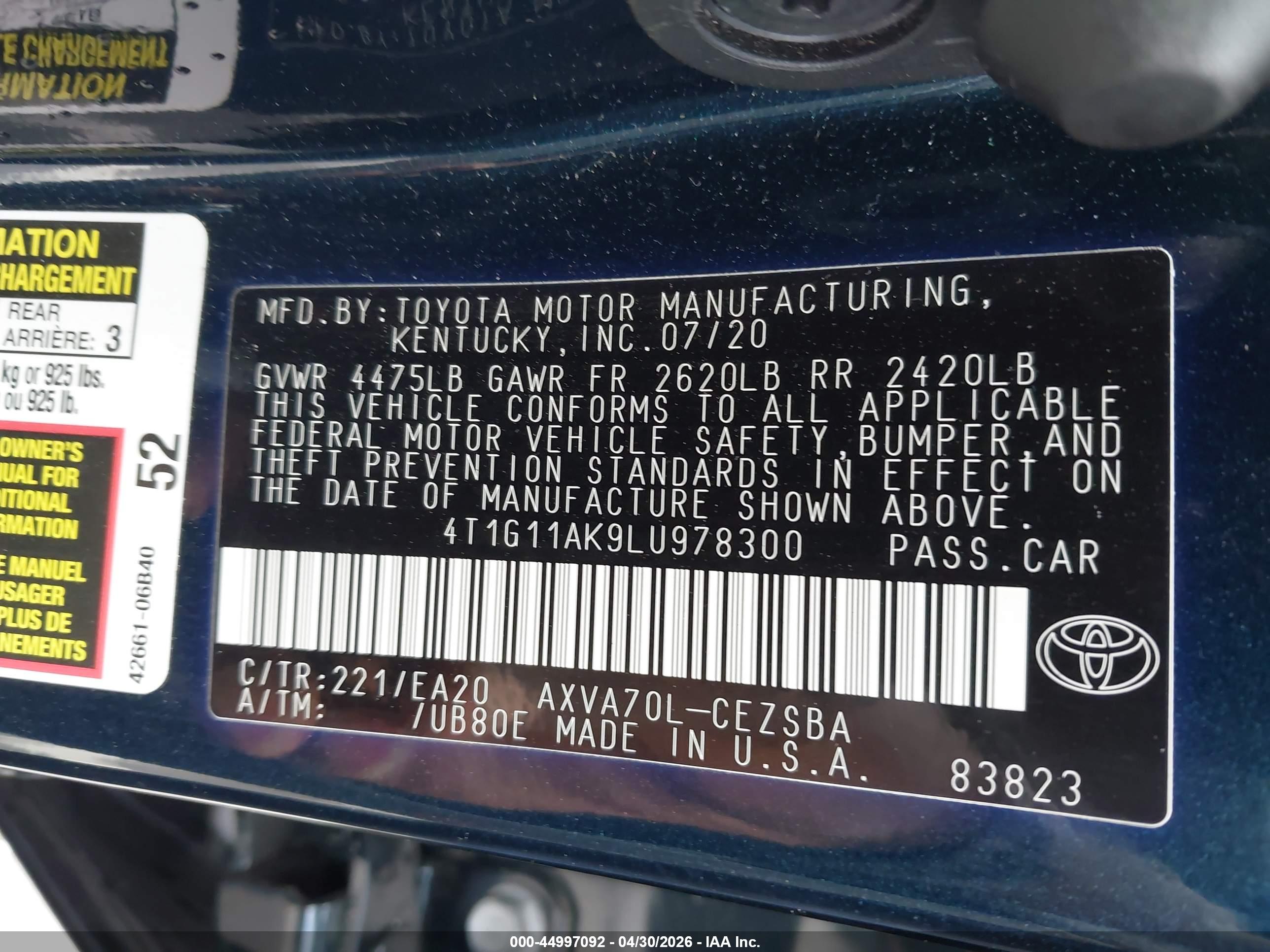 TOYOTA CAMRY image 9
