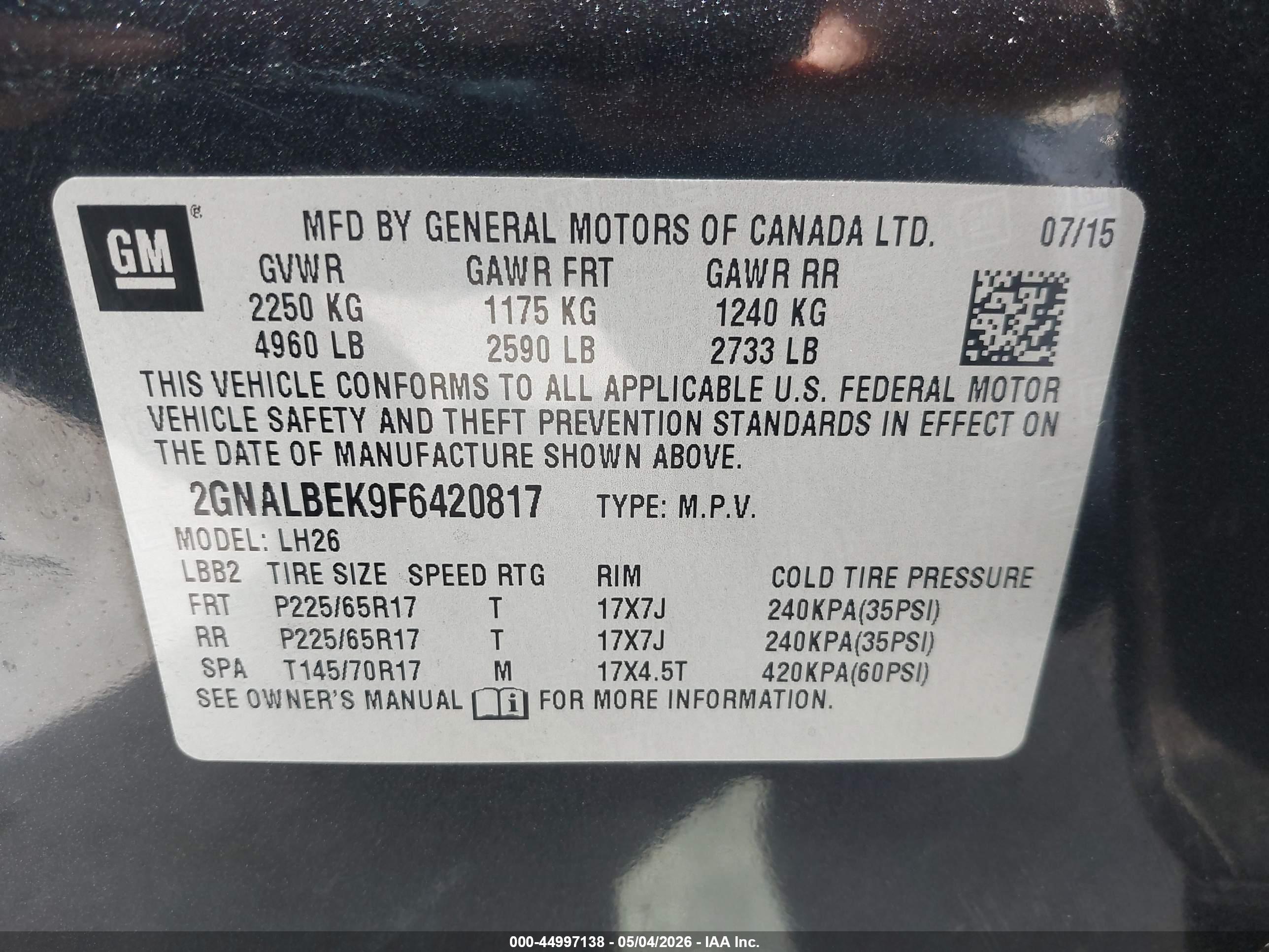 CHEVROLET EQUINOX image 9