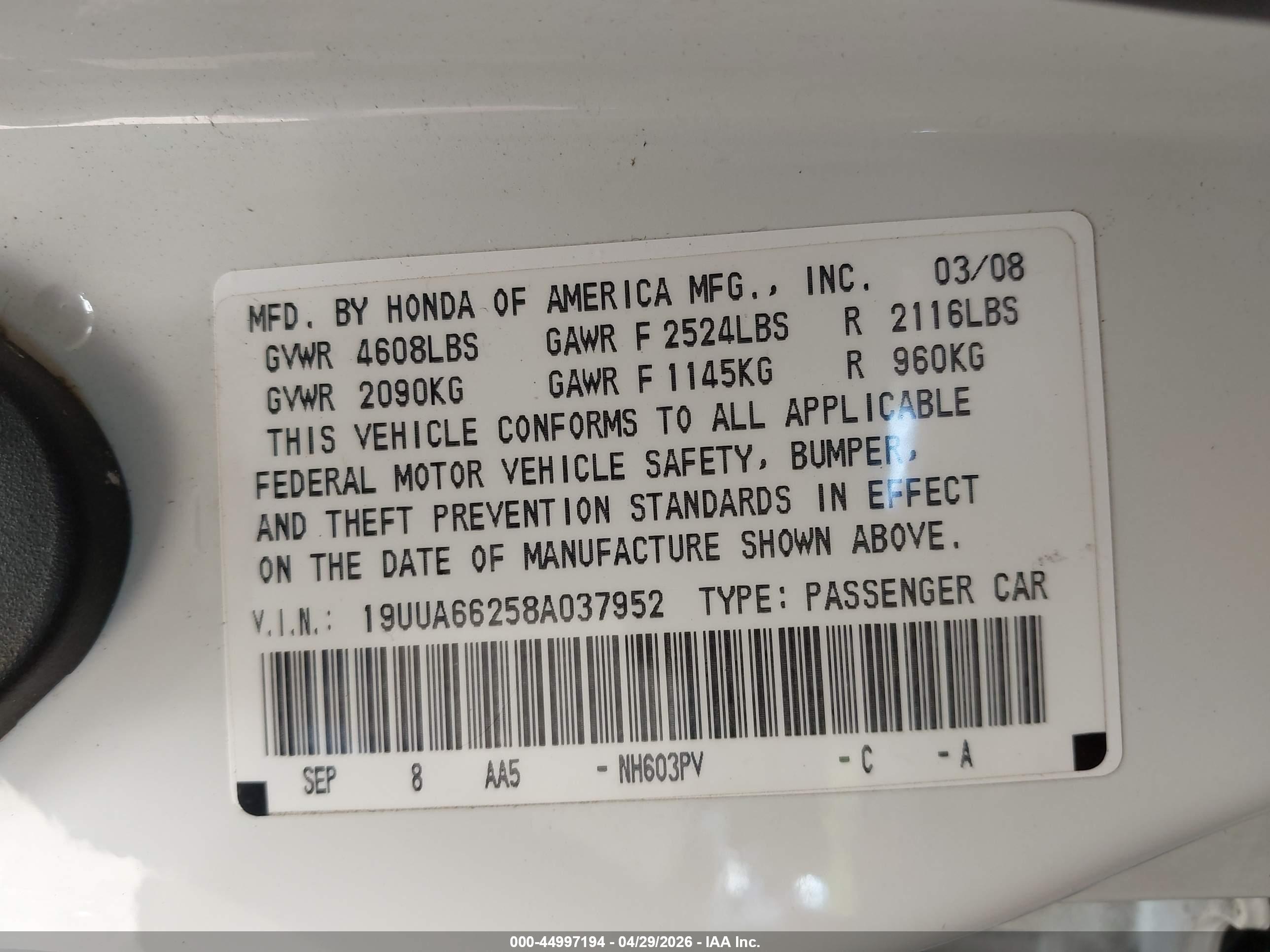 ACURA TL image 9