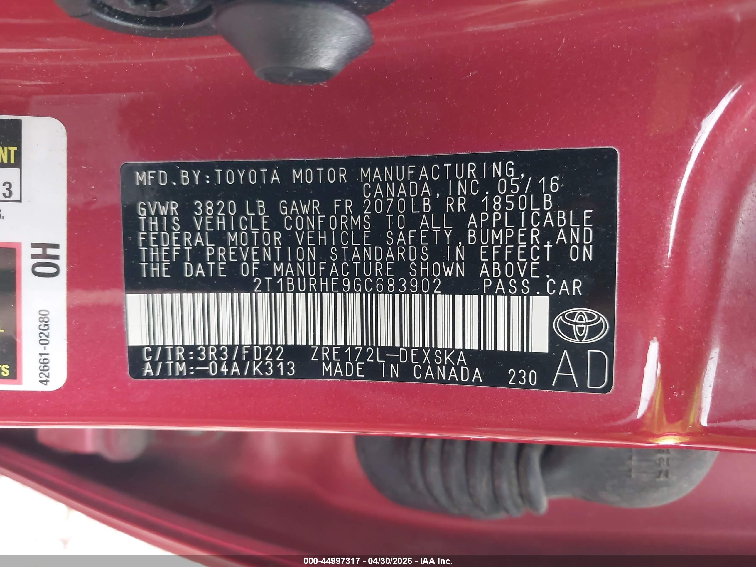 TOYOTA COROLLA image 9