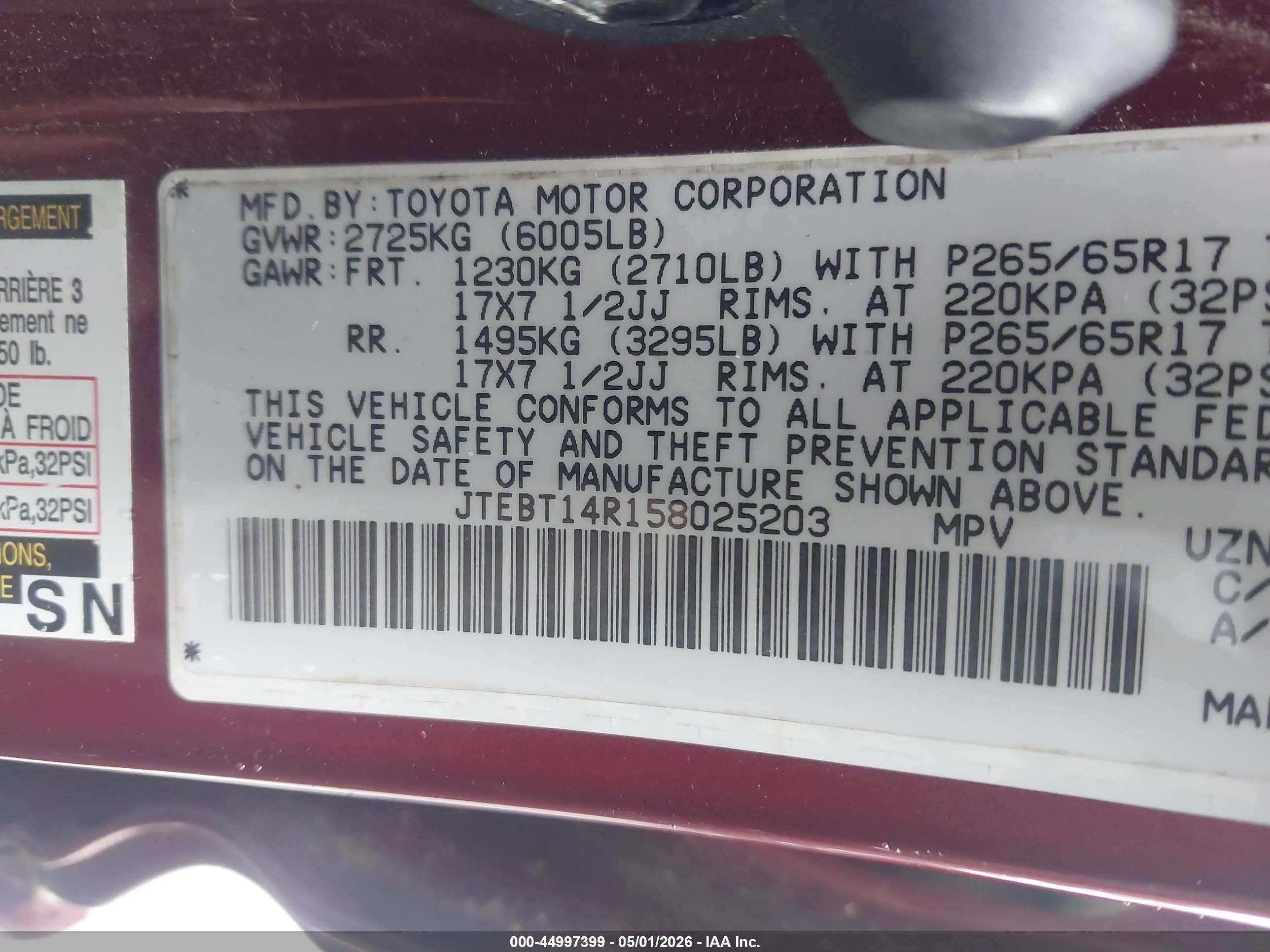 TOYOTA 4RUNNER image 9