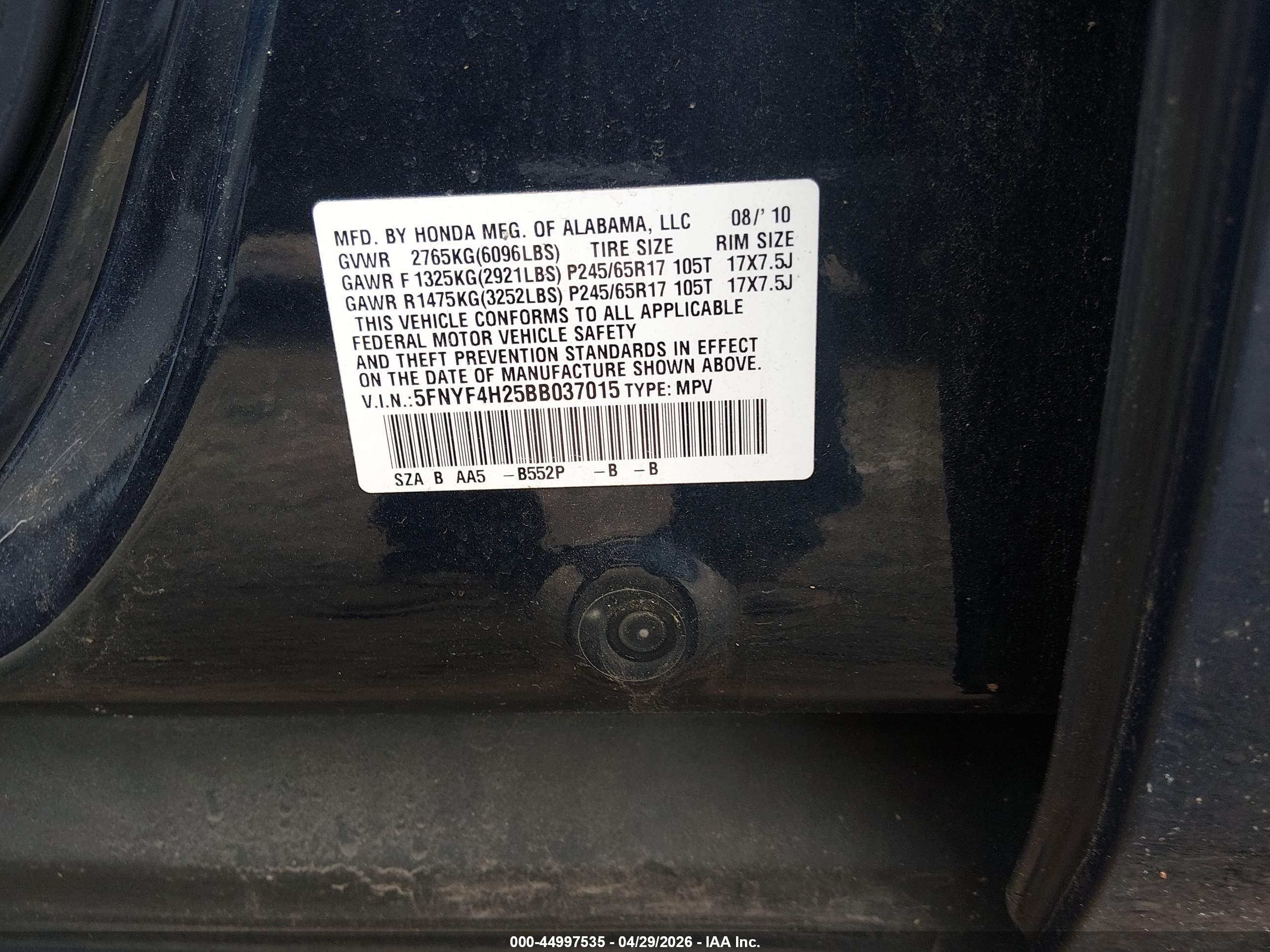 HONDA PILOT image 9