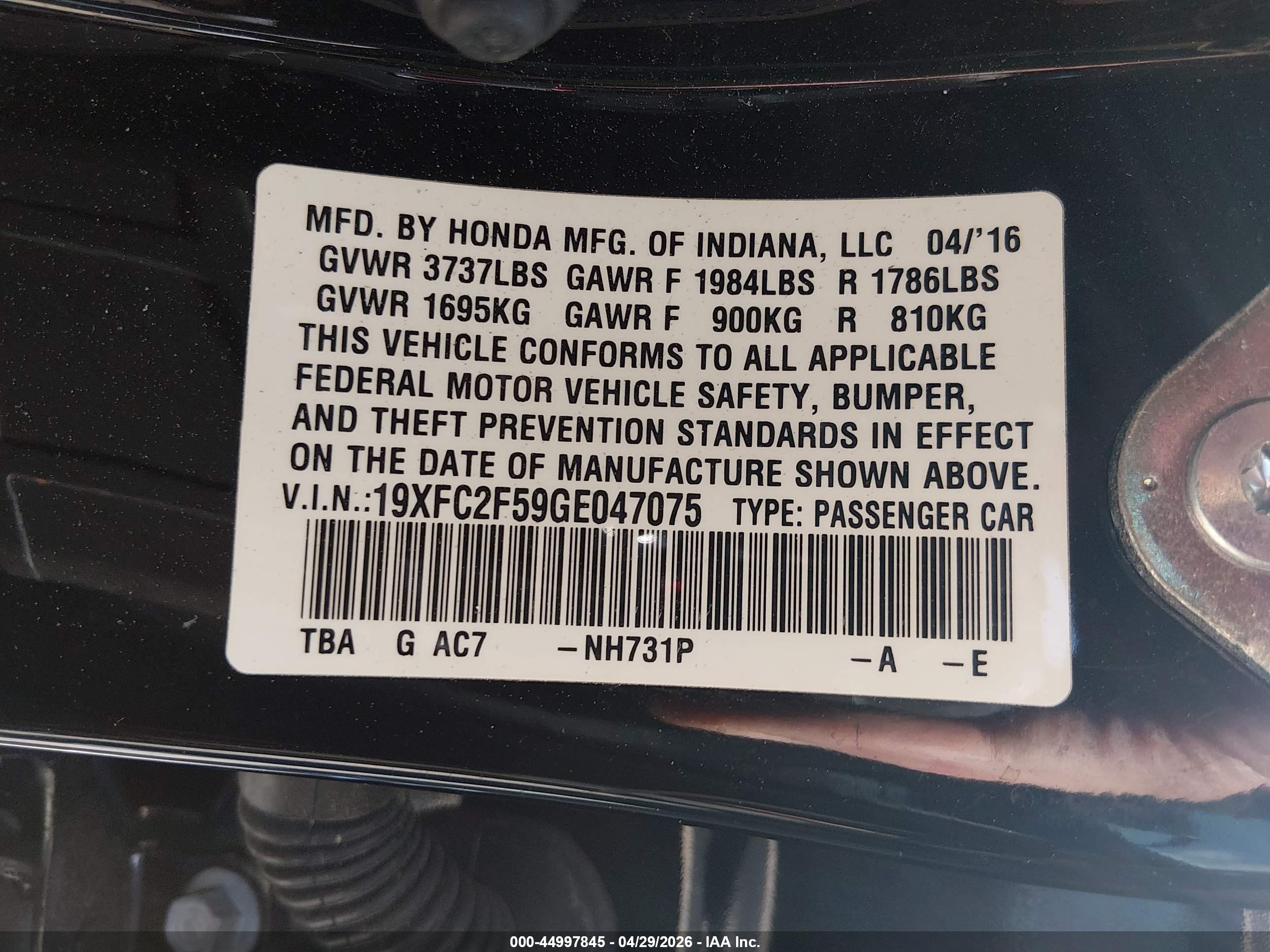 HONDA CIVIC image 9