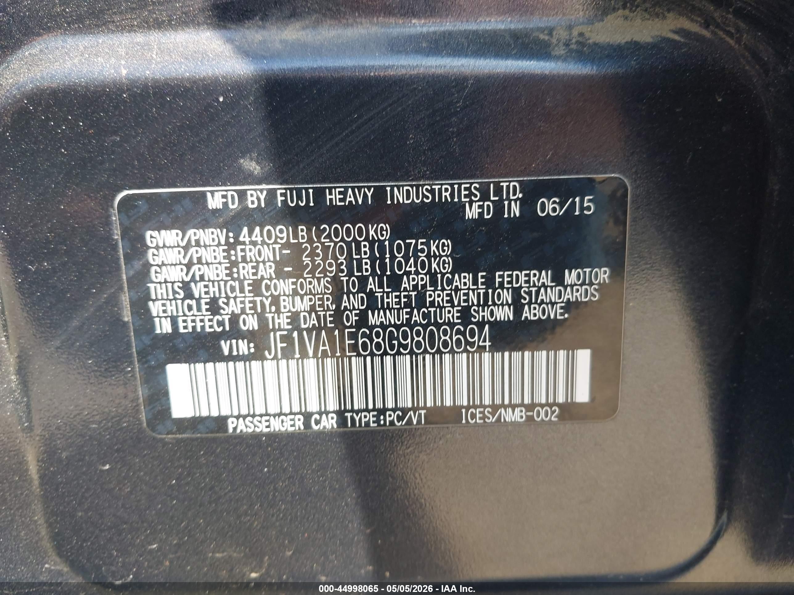 SUBARU WRX image 9