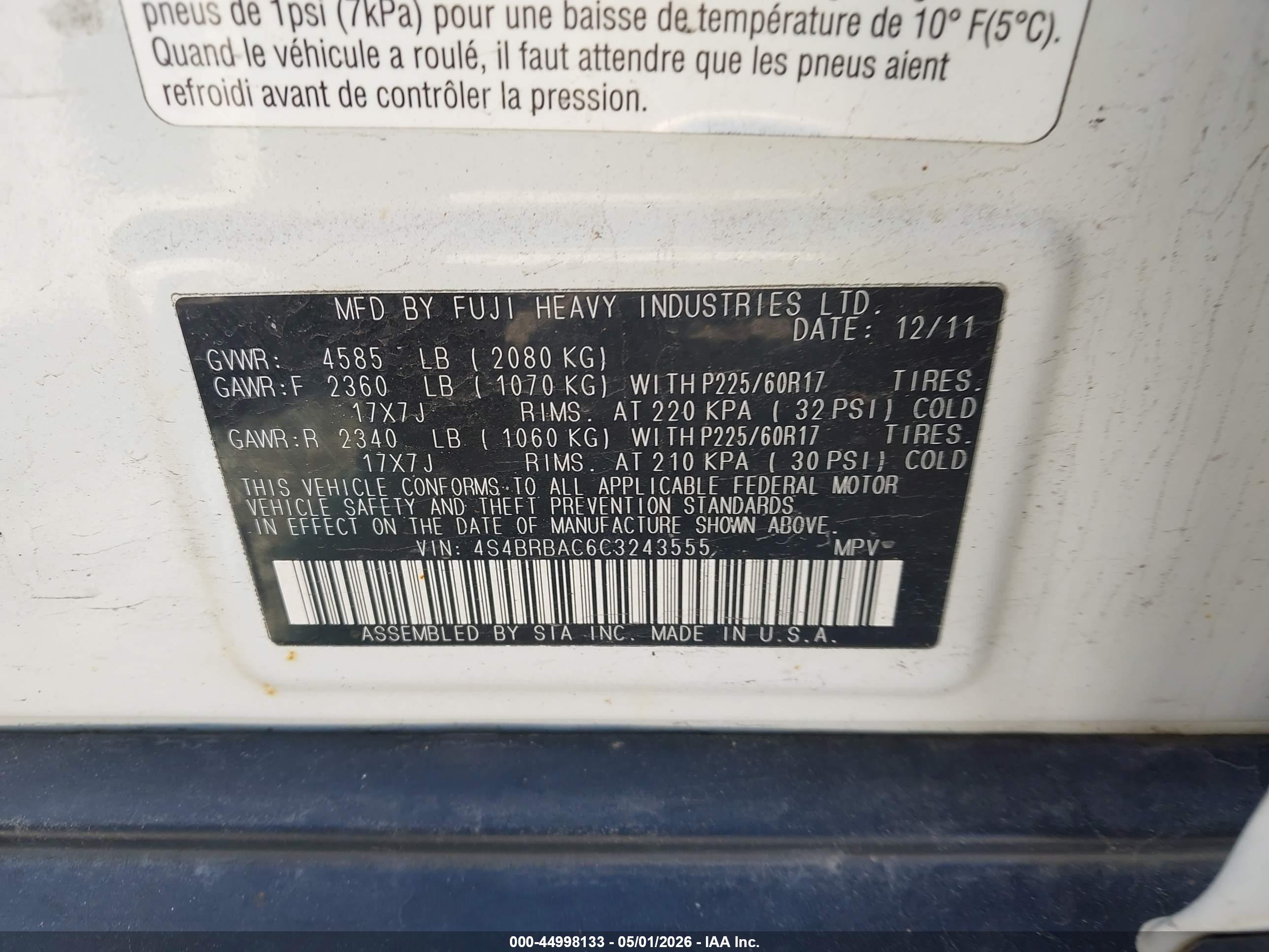 SUBARU OUTBACK image 9