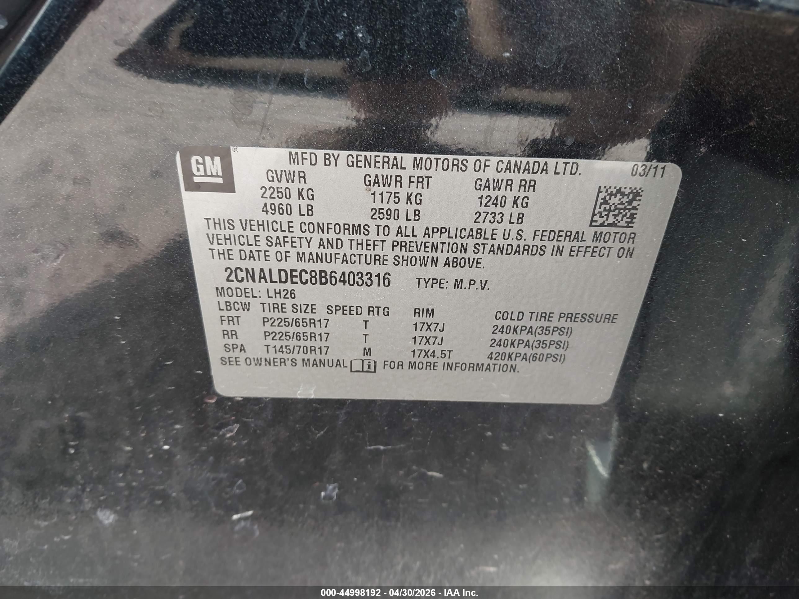 CHEVROLET EQUINOX image 9