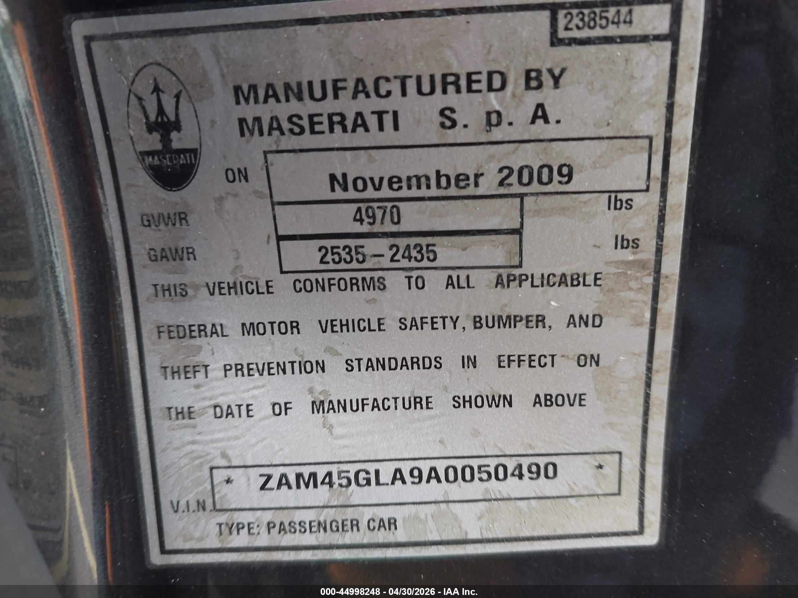 MASERATI GRANTURISMO image 9