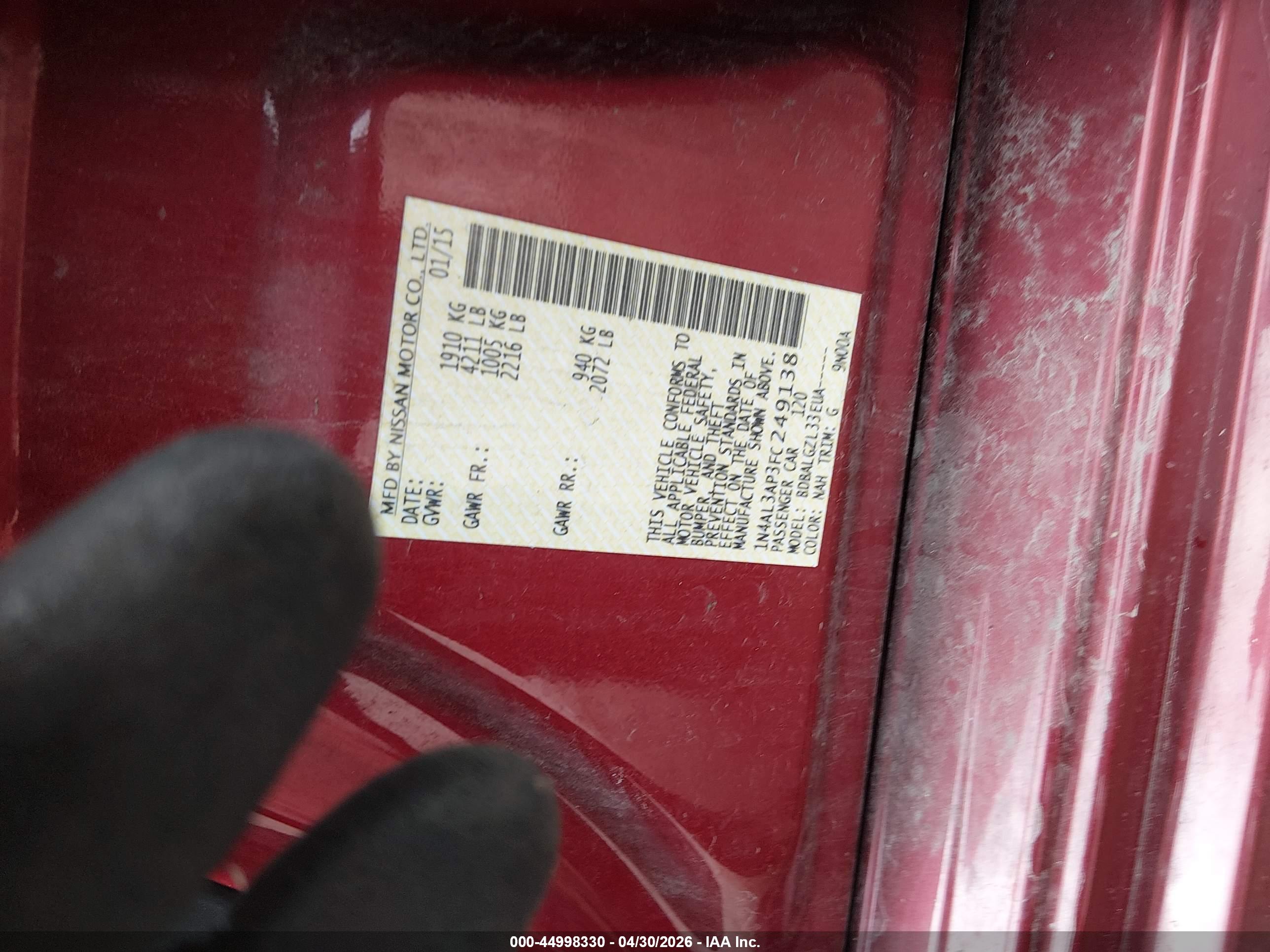 NISSAN ALTIMA image 9