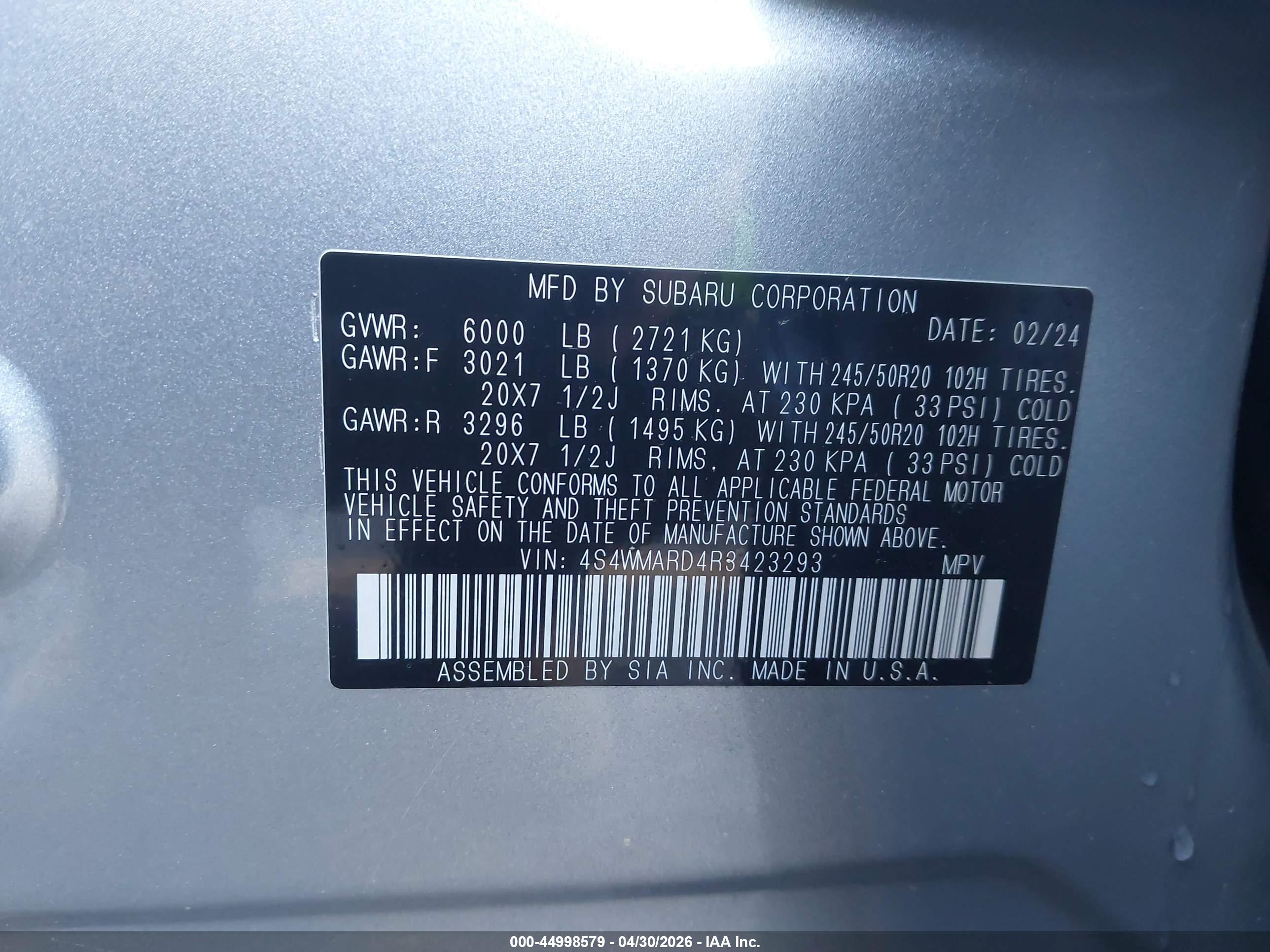 SUBARU ASCENT image 9