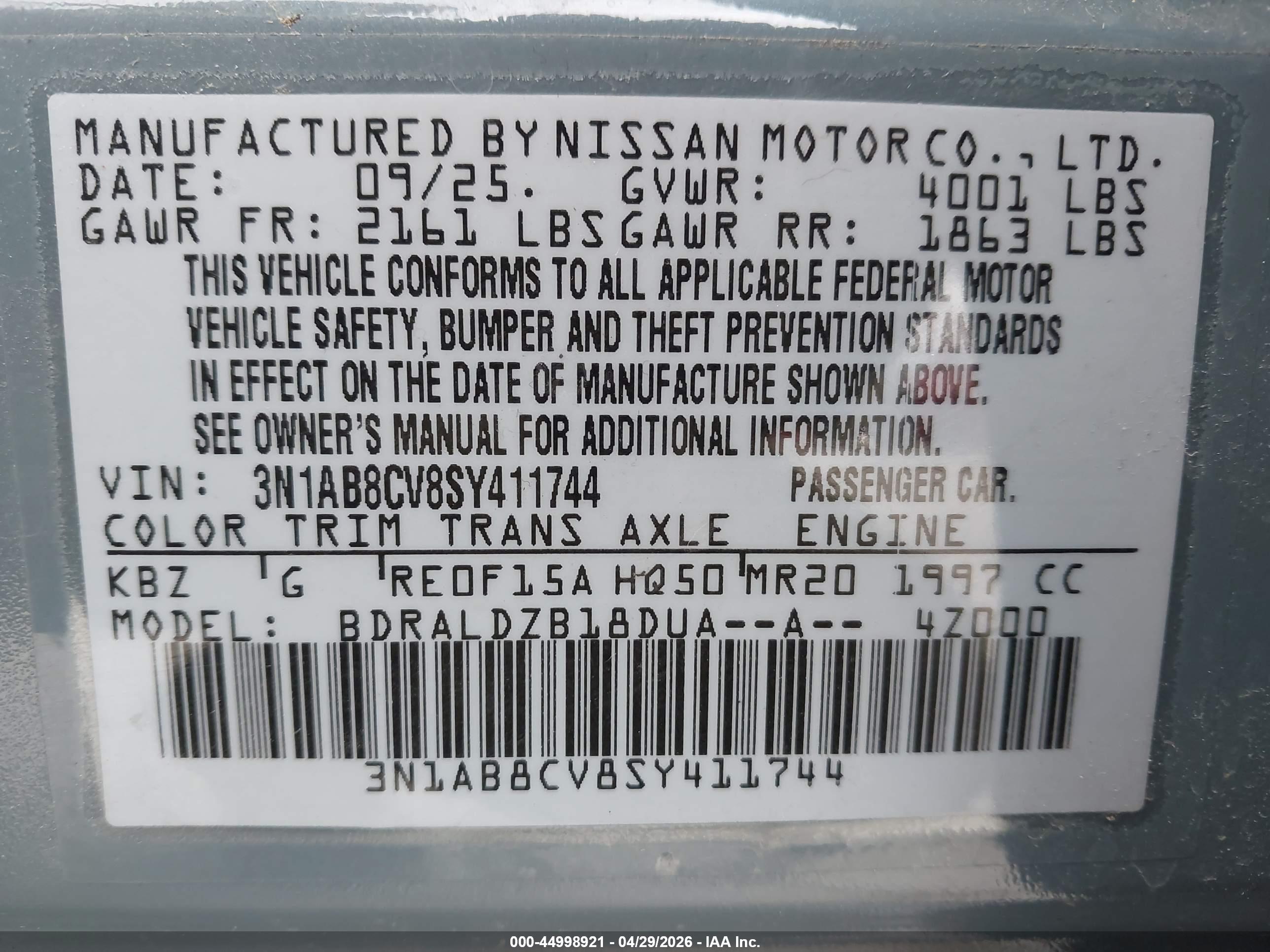 NISSAN SENTRA image 9