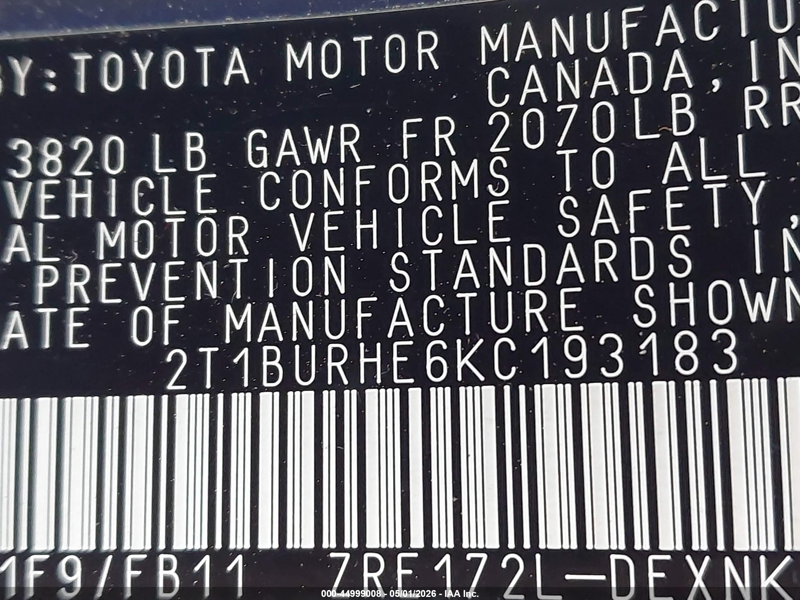 TOYOTA COROLLA image 9