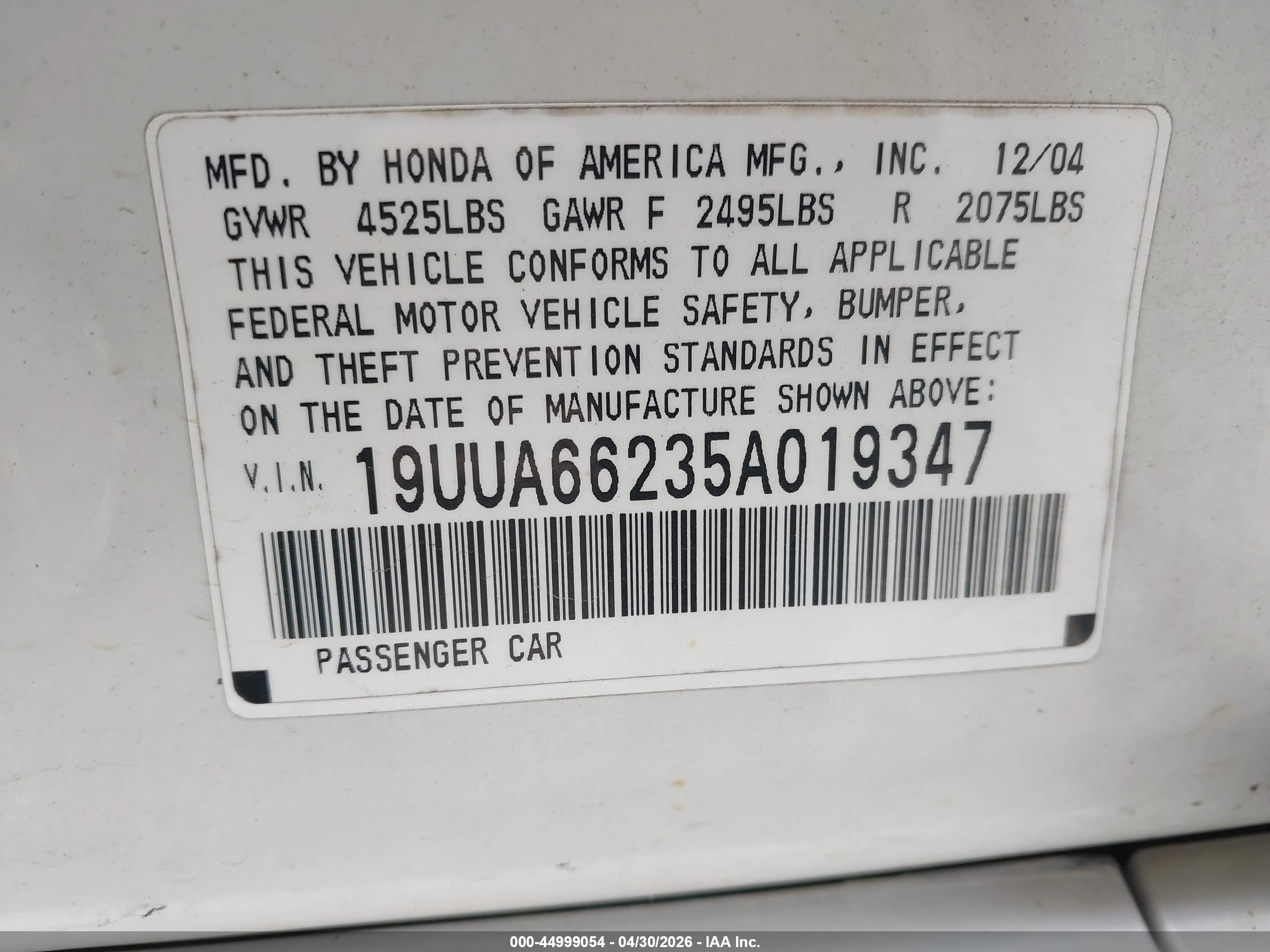 ACURA TL image 9