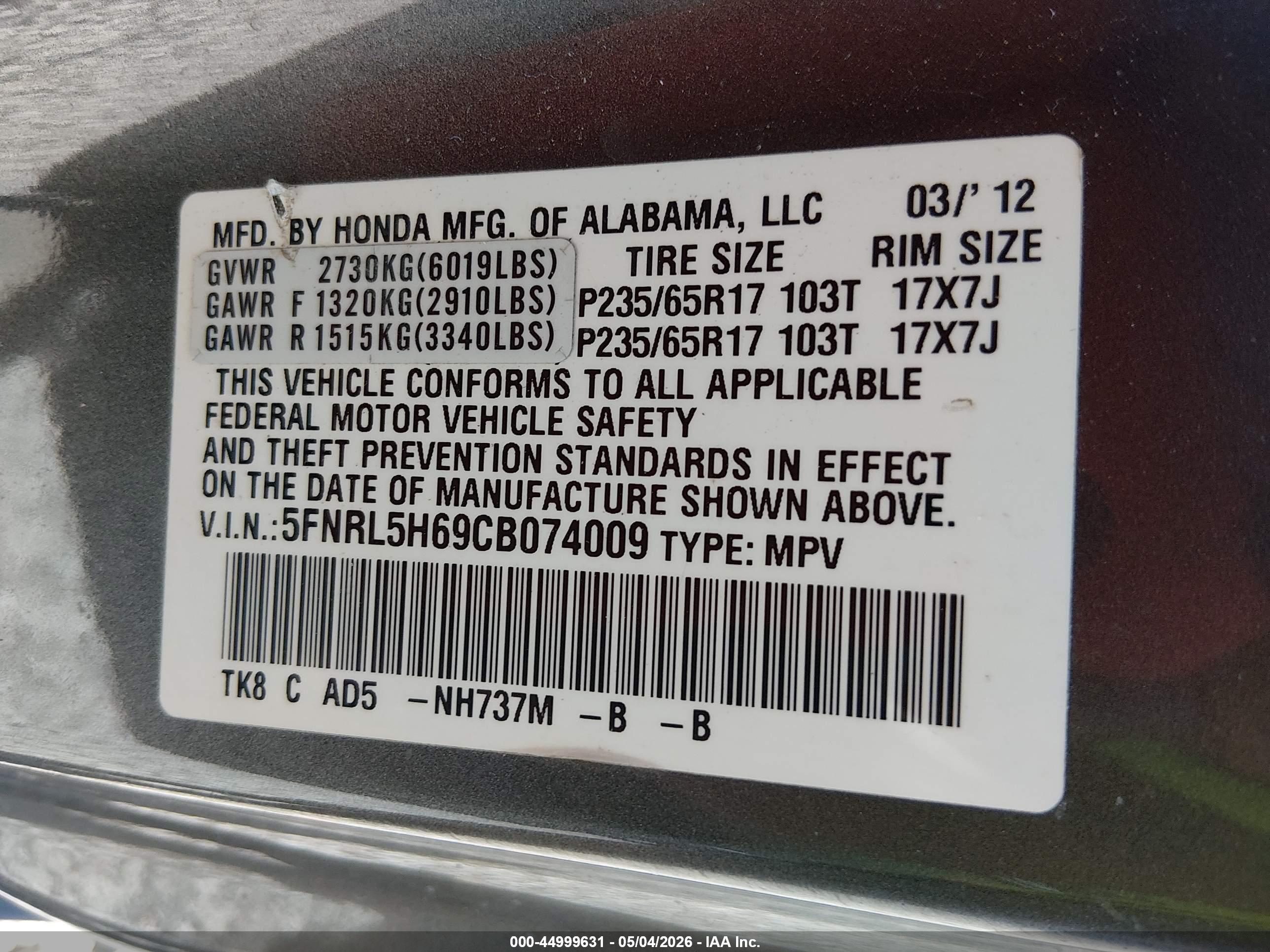 HONDA ODYSSEY image 9
