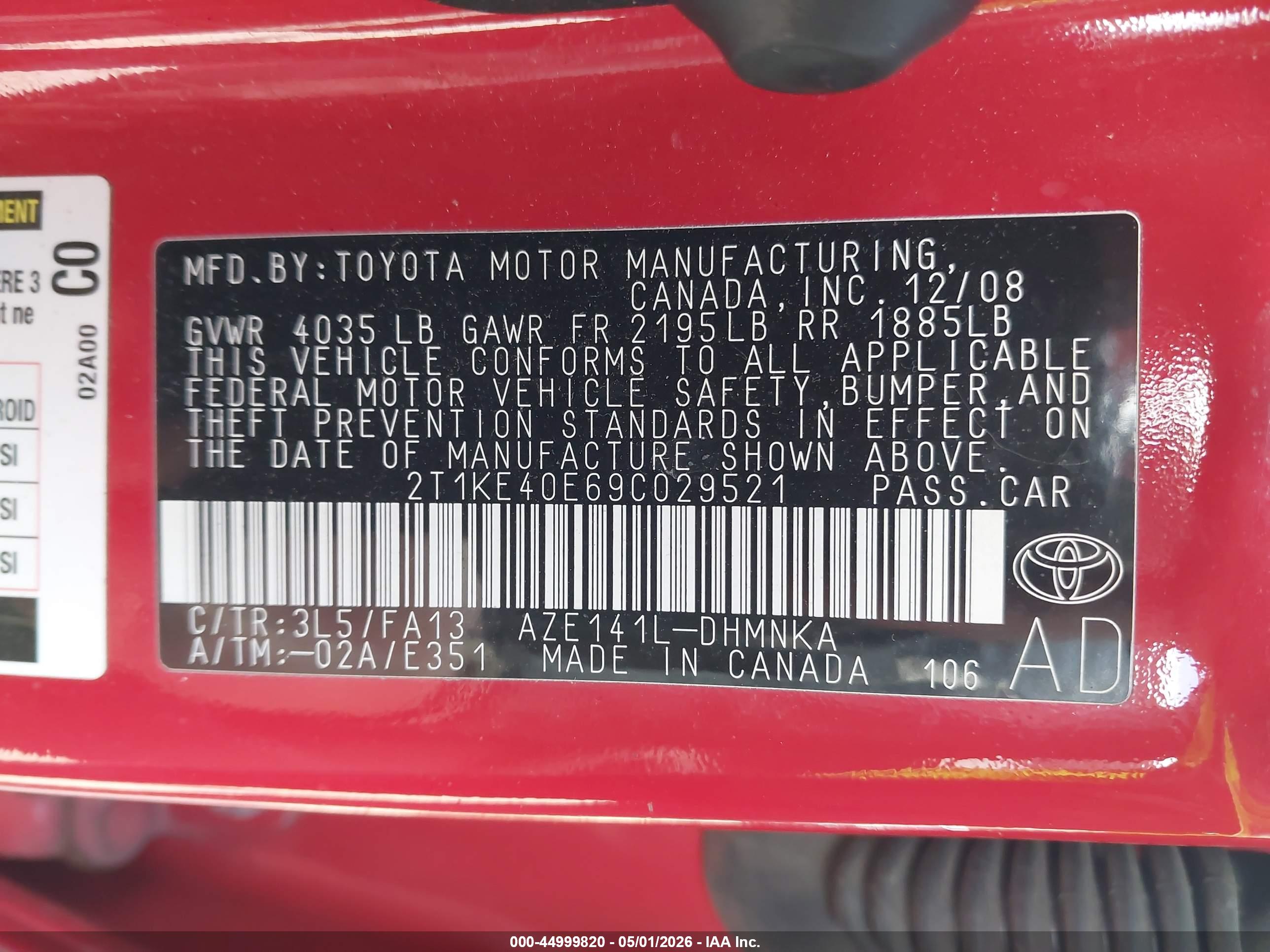TOYOTA MATRIX image 9
